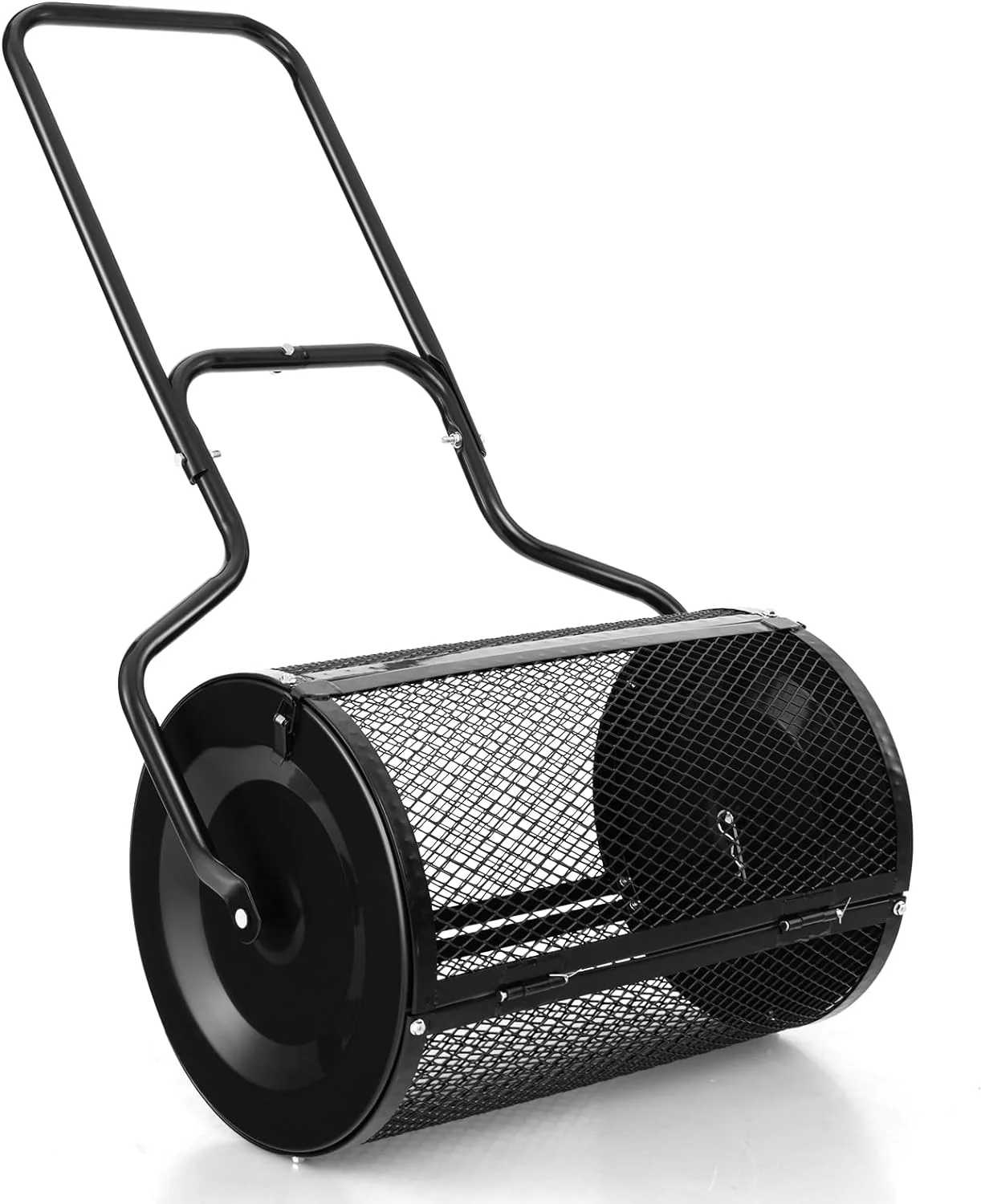 Goplus 24 inch Compost Spreader for Lawn, Lightweight Metal Mesh Lawn Roller Double Side Latches for Topdressing & Seedling - Image 10