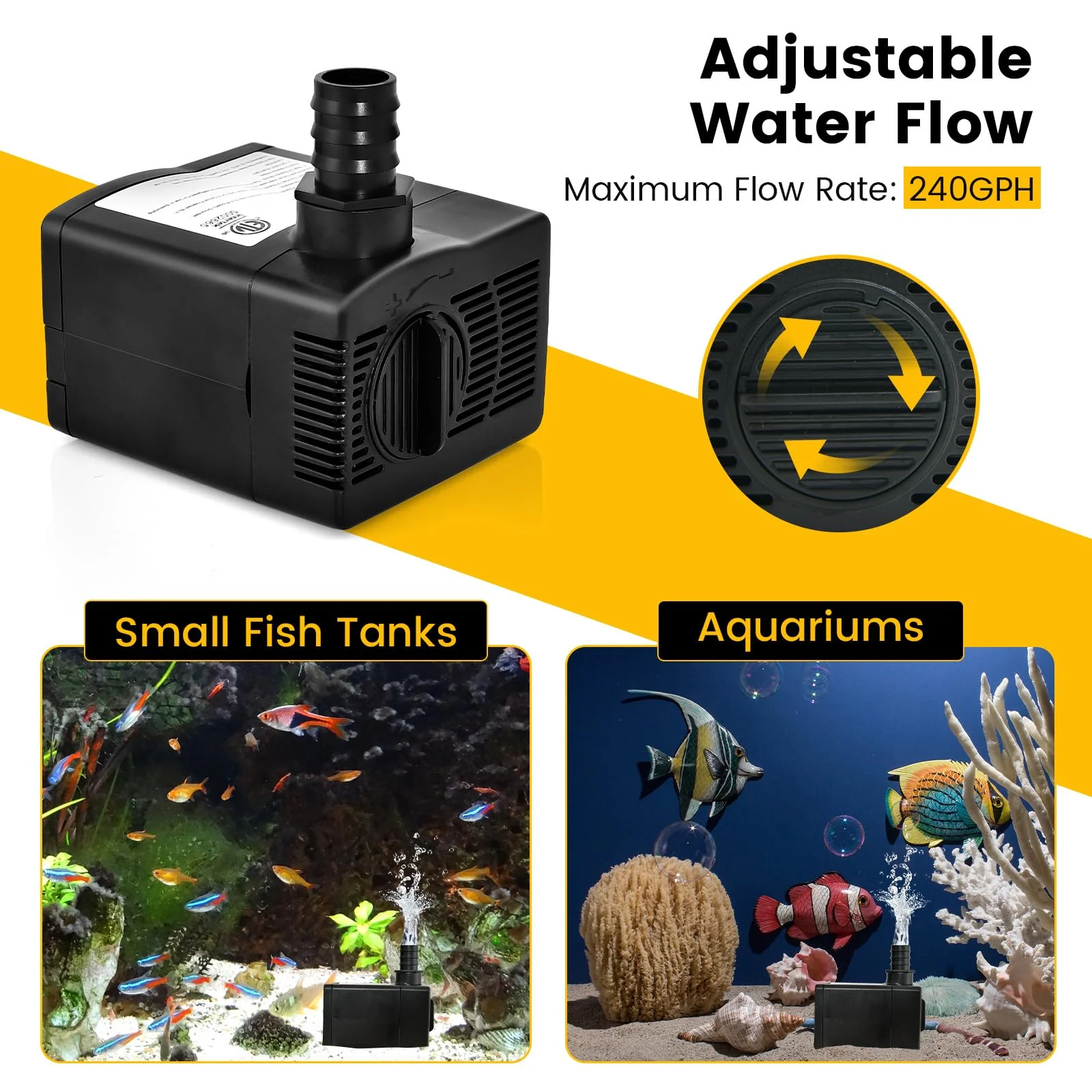 Goplus 240GPH Submersible Water Pump - Image 8