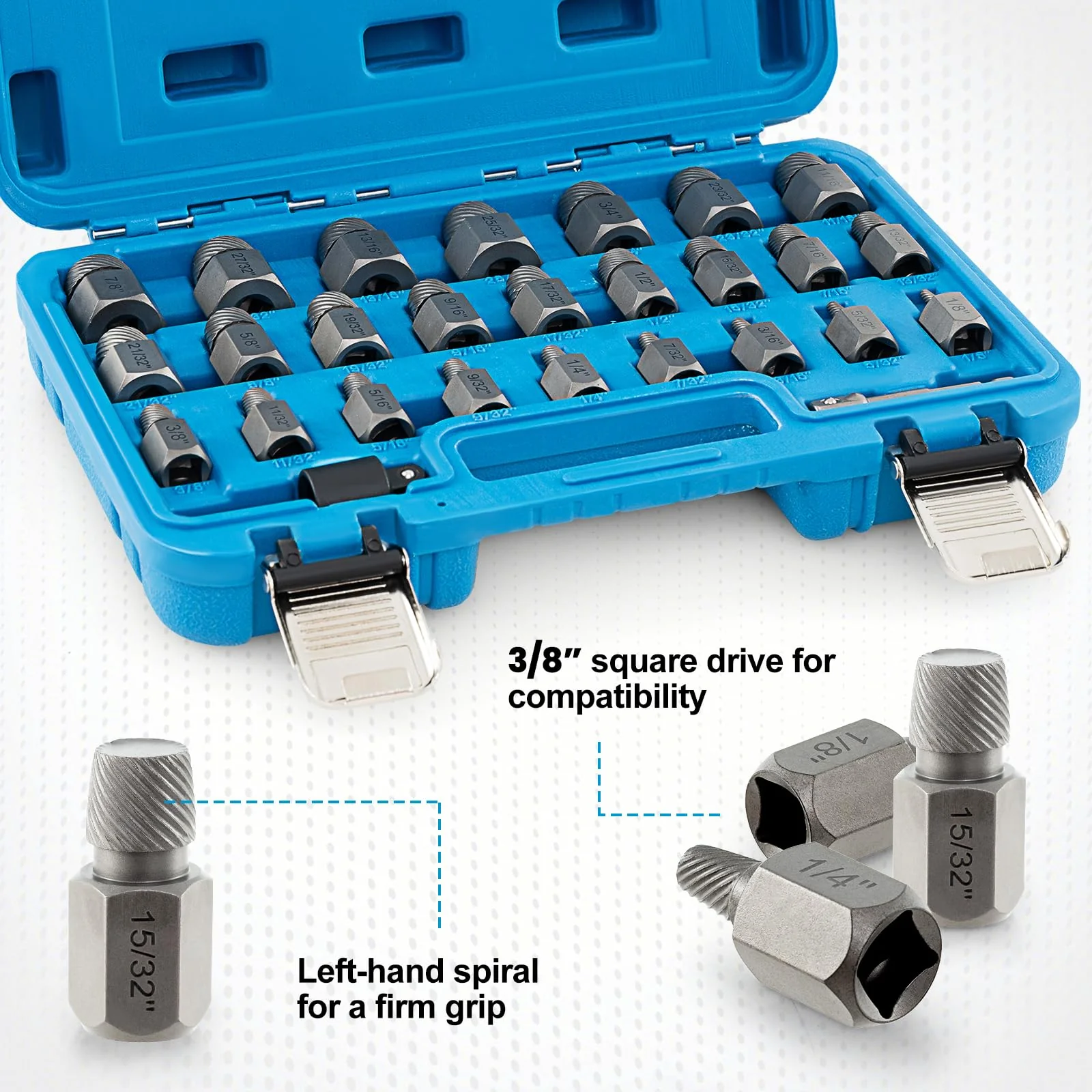 Goplus 27 Pieces Screw Extractor Set - Image 7