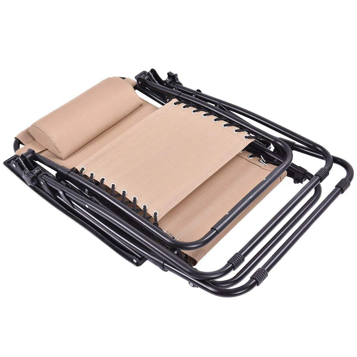 Goplus 2PC Zero Gravity Chairs Lounge Patio Folding Recliner - Image 5