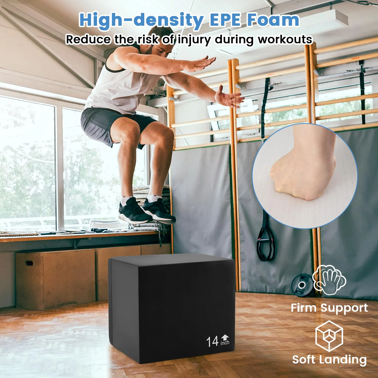 Goplus 3 in 1 High Density Foam Plyometric Jump Box - Image 4