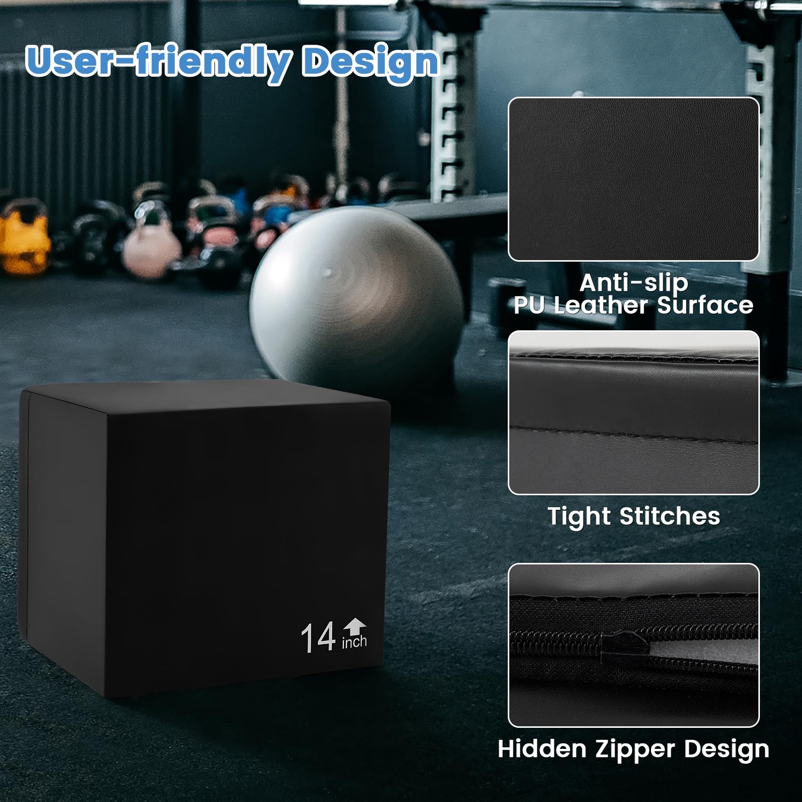 Goplus 3 in 1 High Density Foam Plyometric Jump Box - Image 5