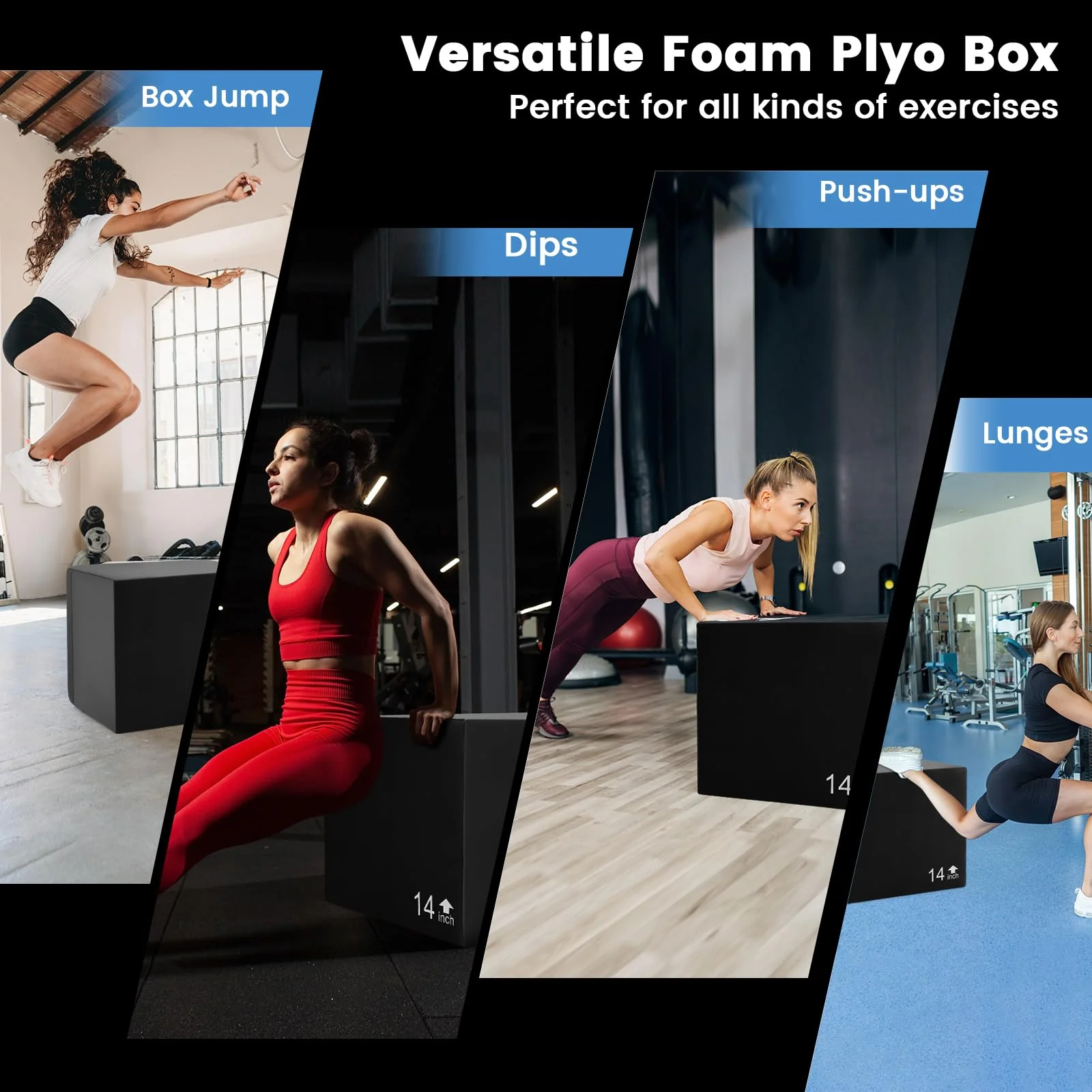 Goplus 3 in 1 High Density Foam Plyometric Jump Box - Image 6