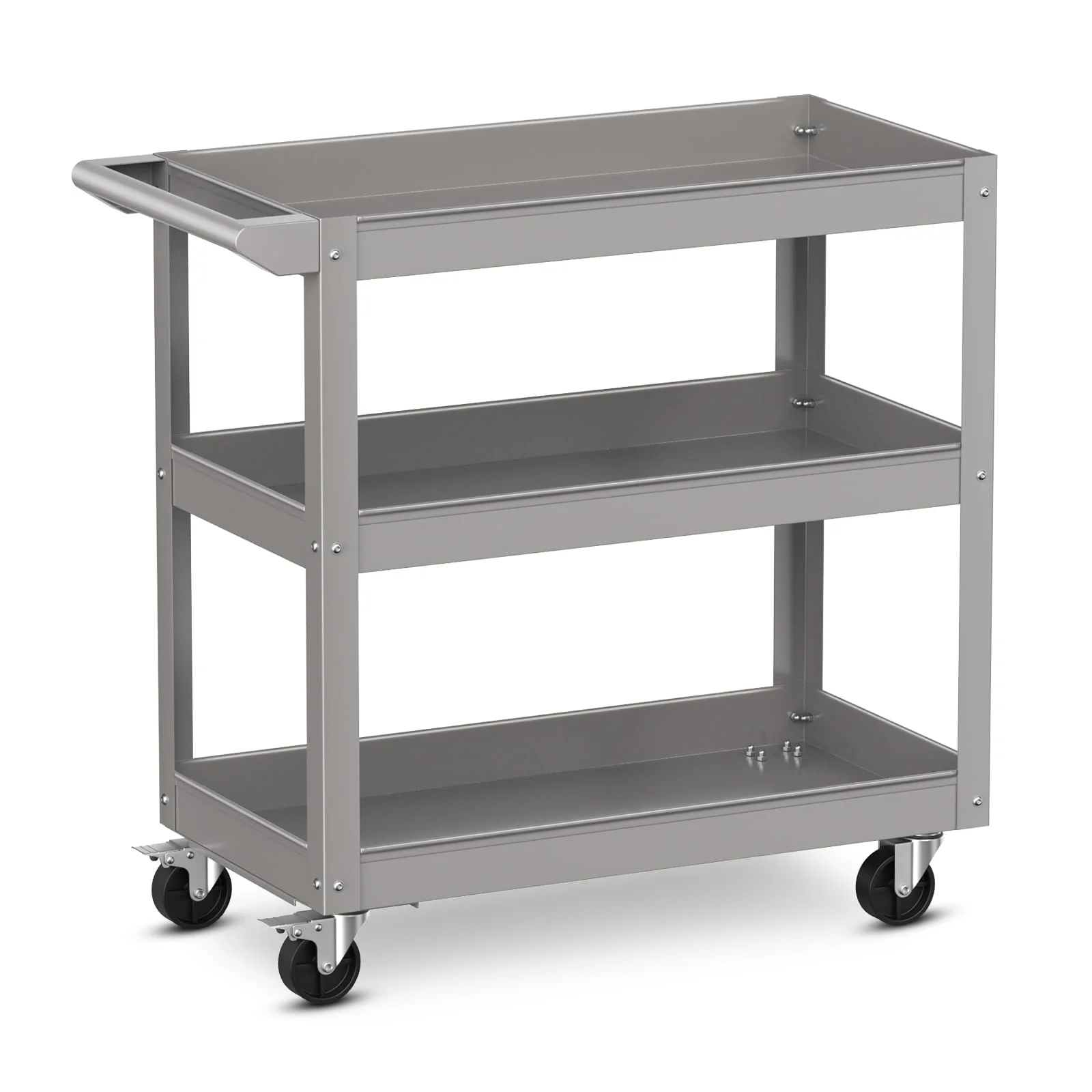 Goplus 3-Layer Service Utility Cart, Heavy Duty Unity Cart with Flat Handle - Image 4