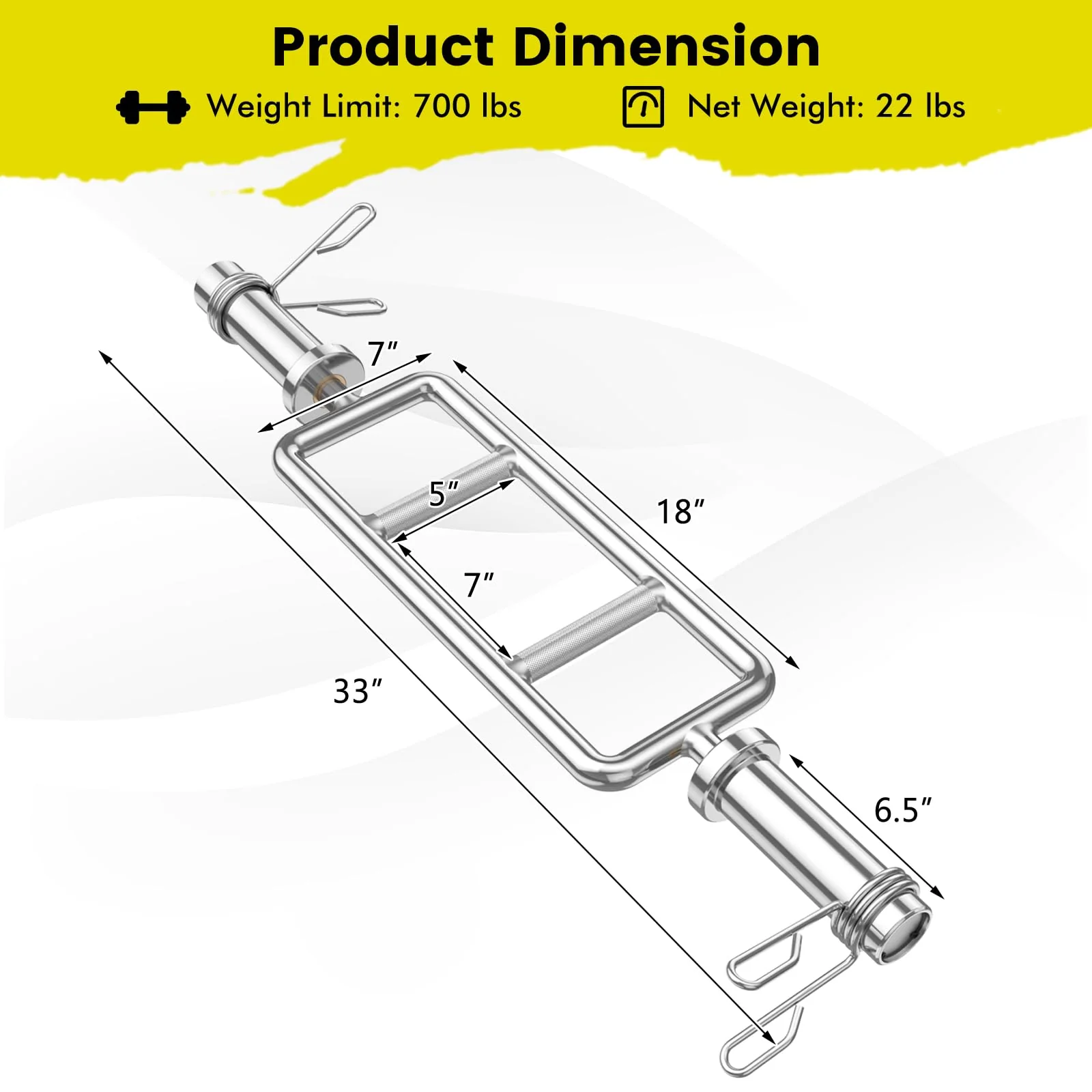 Goplus 34’’ Olympic Triceps Bar - Image 9