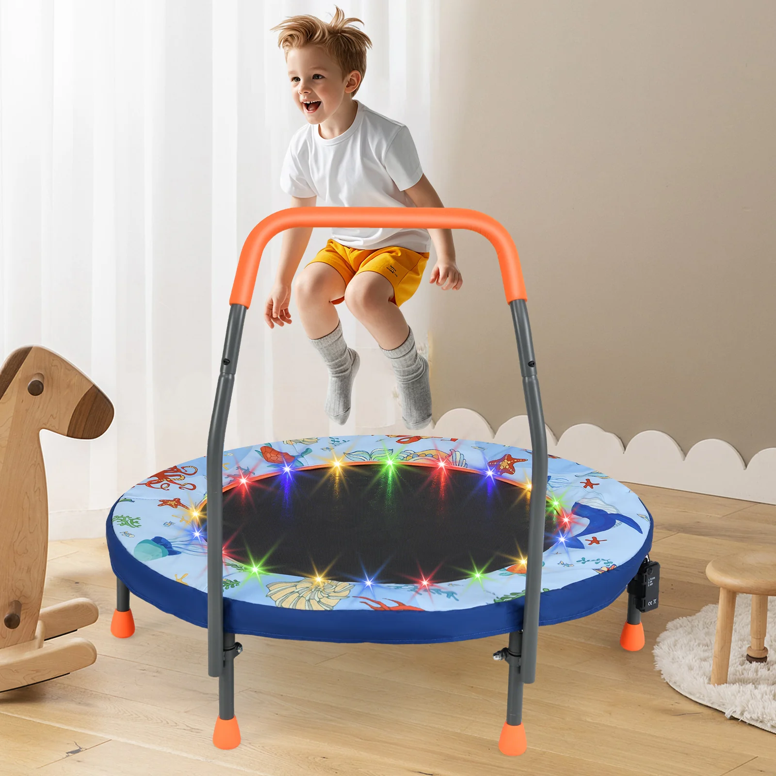 Goplus 36'' Foldable Toddler Trampoline for Kids - Image 2