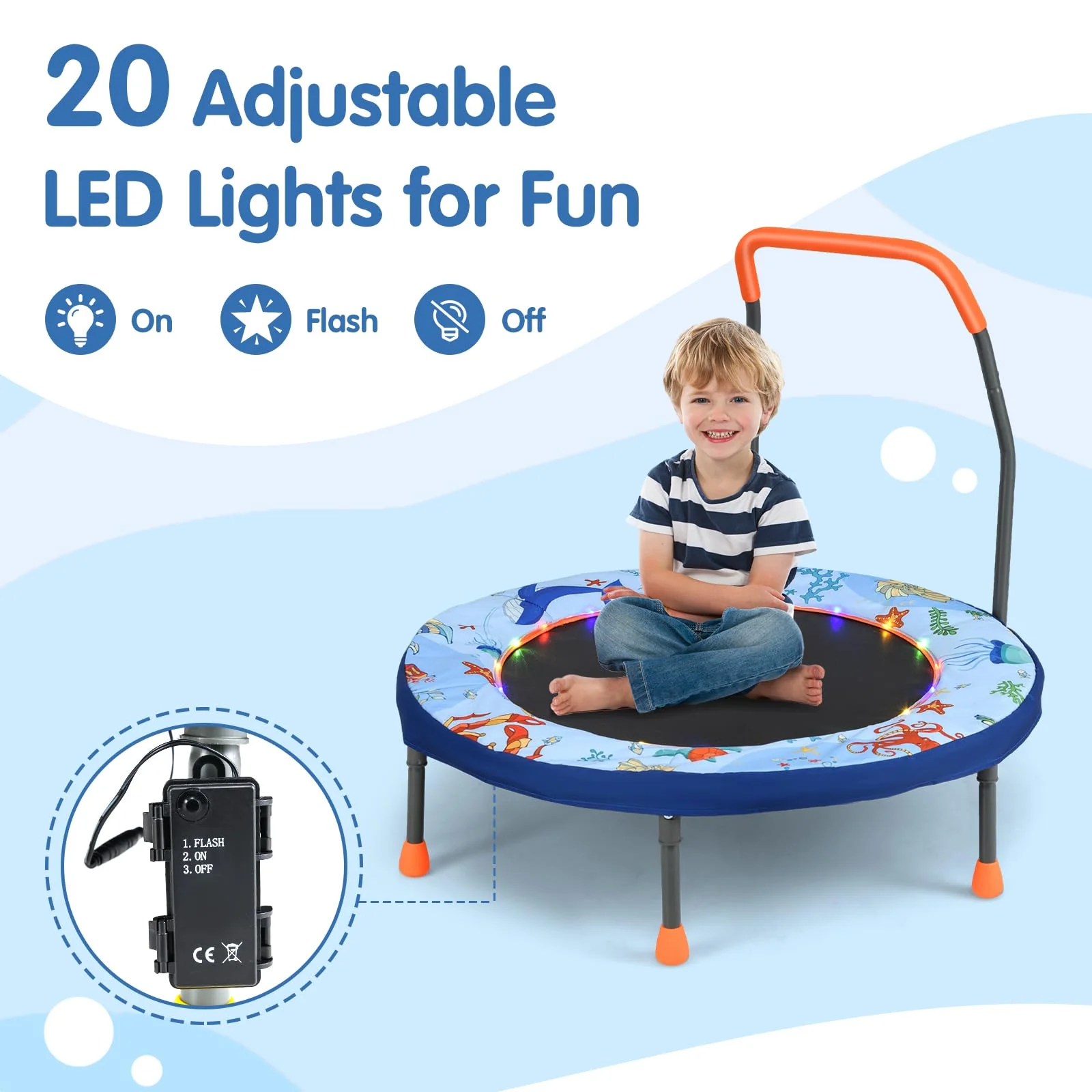 Goplus 36'' Foldable Toddler Trampoline for Kids - Image 3