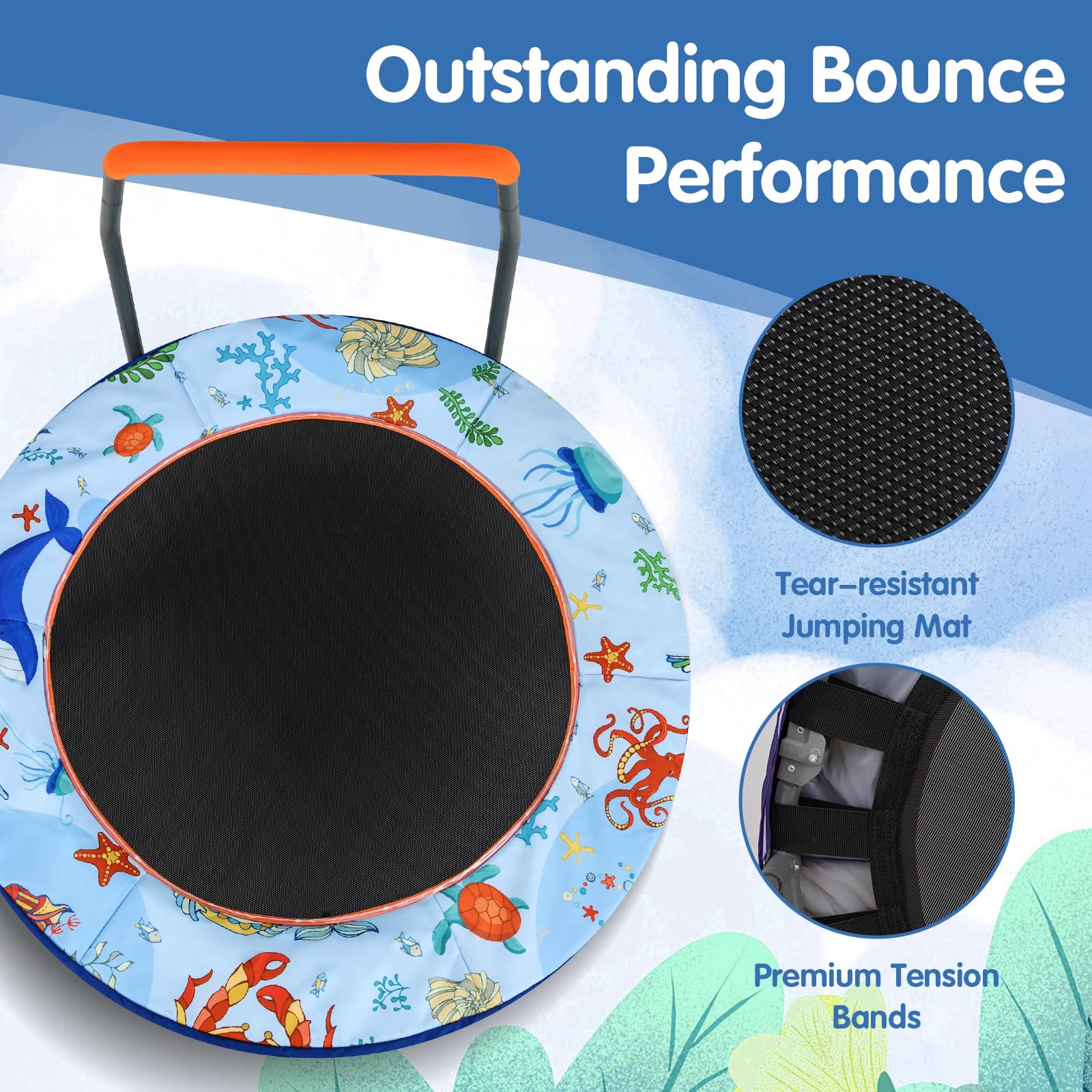 Goplus 36'' Foldable Toddler Trampoline for Kids - Image 4