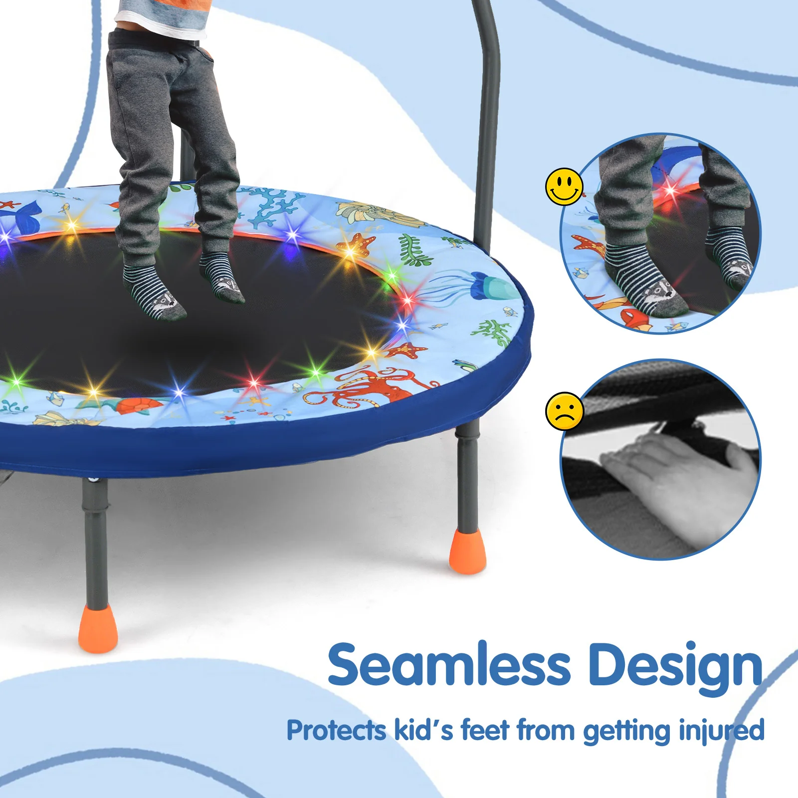 Goplus 36'' Foldable Toddler Trampoline for Kids - Image 6