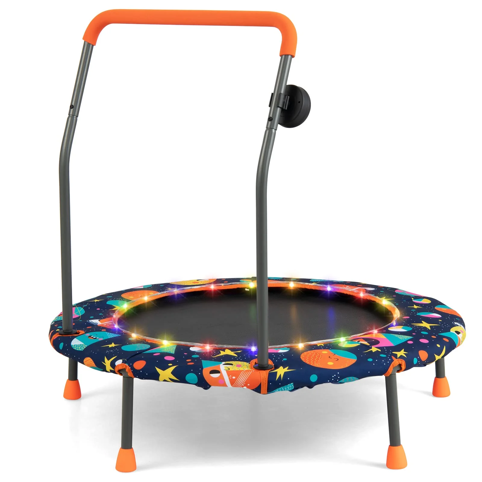 Goplus 36" Trampoline for Kids, Mini Toddler Trampoline with LED Lights, Bluetooth Speaker - Image 9