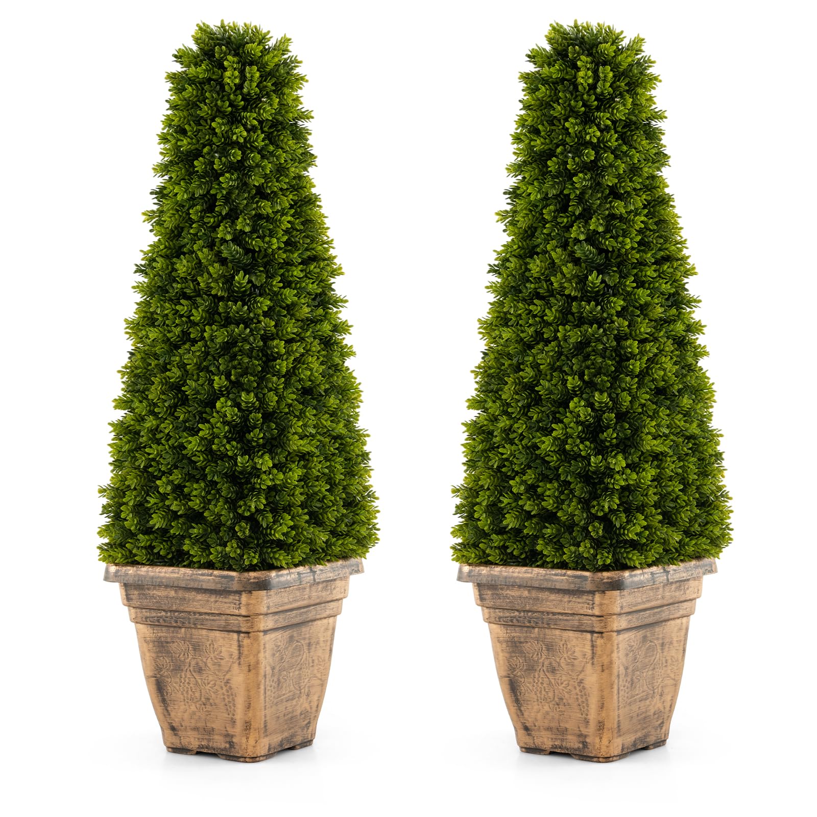Goplus 3ft Artificial Boxwood Topiary Tree - Image 9
