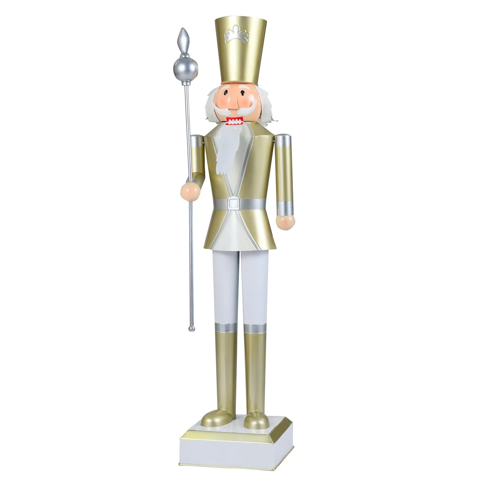 Goplus 4' Christmas Nutcracker w/High Hat Beautiful Scepter Uniform & Boots - Image 10