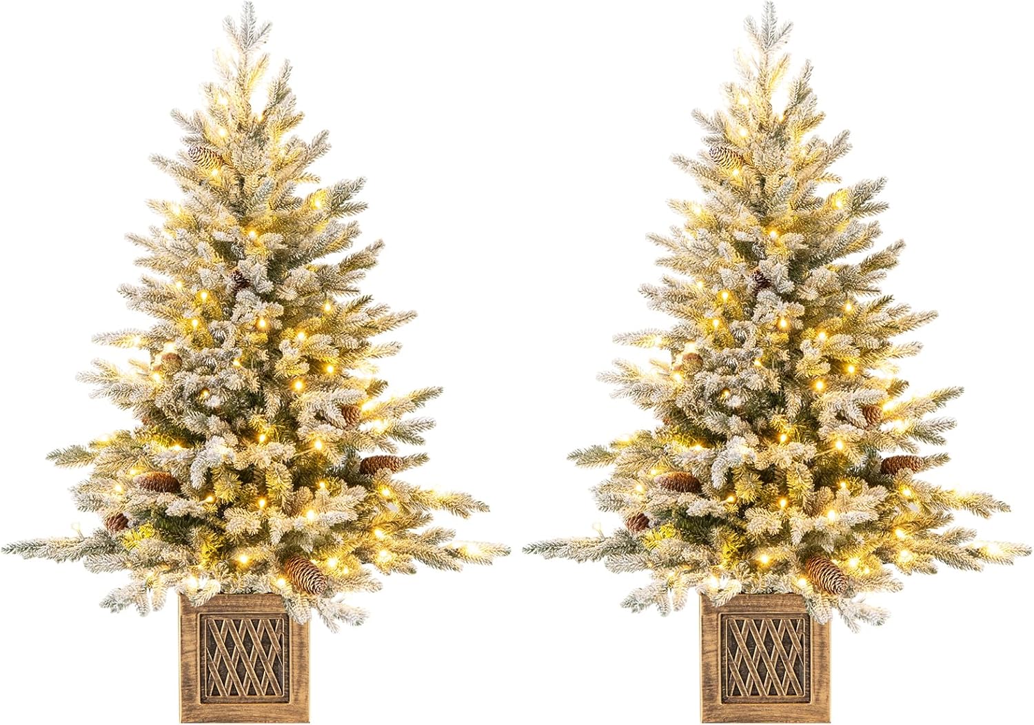 Goplus 4 FT Pre-lit Entrance Christmas Tree with 231 Branch Tips and 100 LED Lights - Image 10