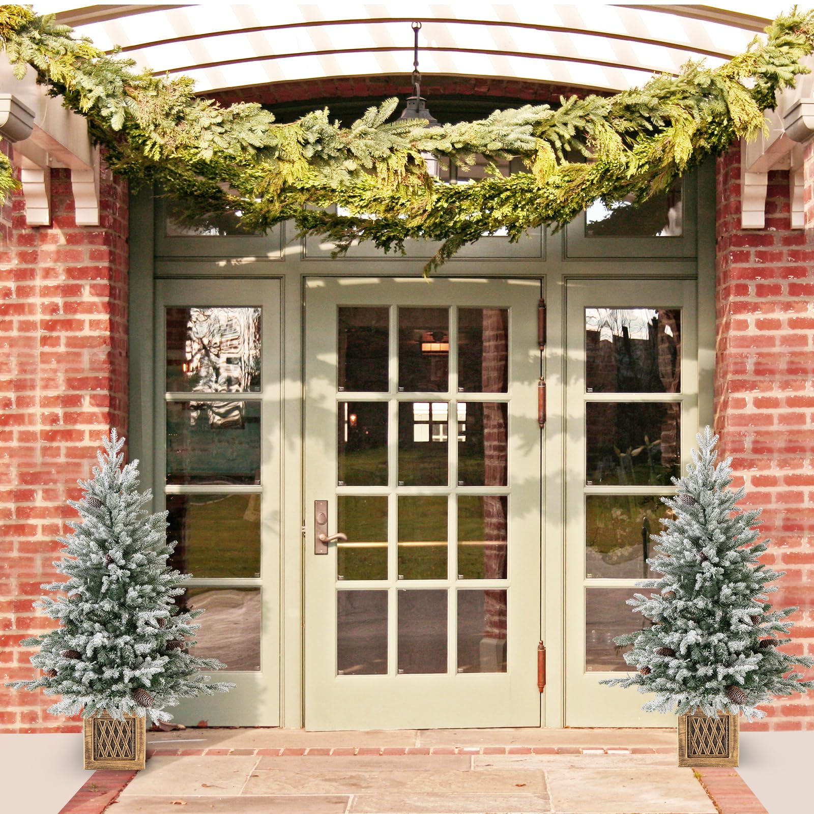 Goplus 4 FT Pre-lit Entrance Christmas Tree with 231 Branch Tips and 100 LED Lights - Image 8