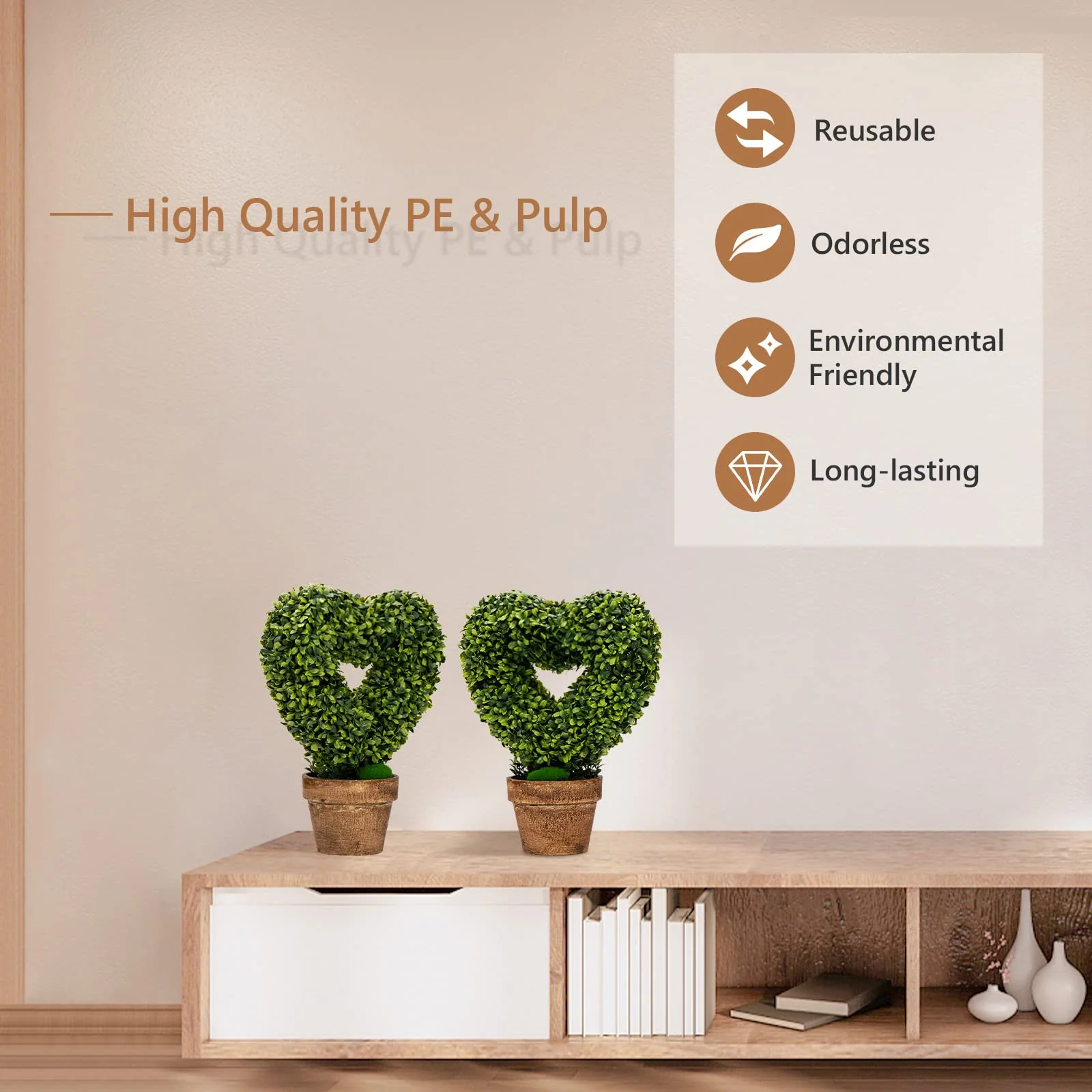 Goplus 4 Pack Artificial Boxwood Topiary Trees - Image 5