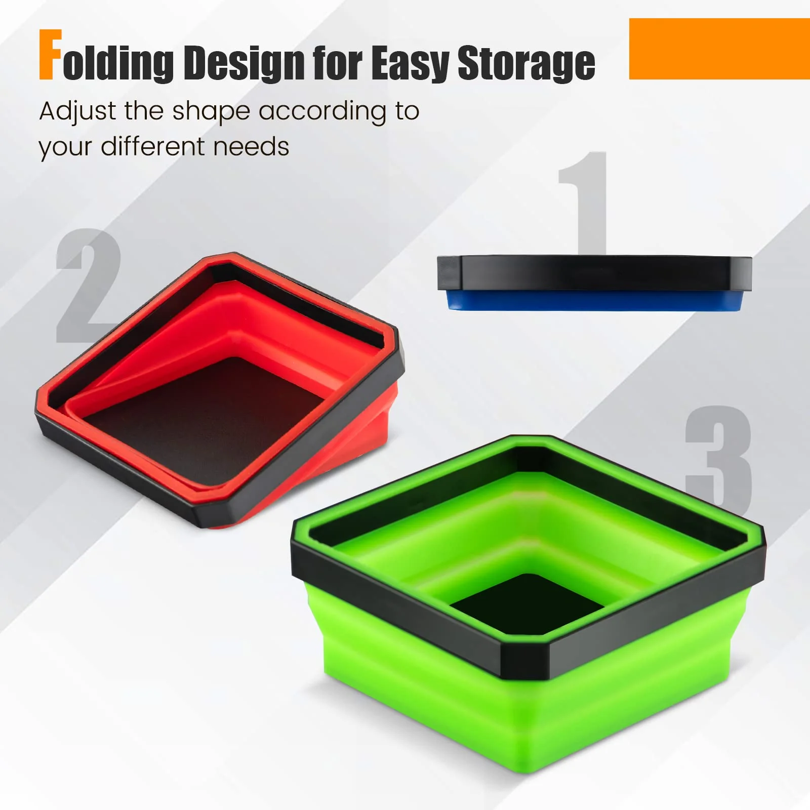 Goplus 4 Pack Collapsible Silicone Parts Bowls for Small Parts - Image 2