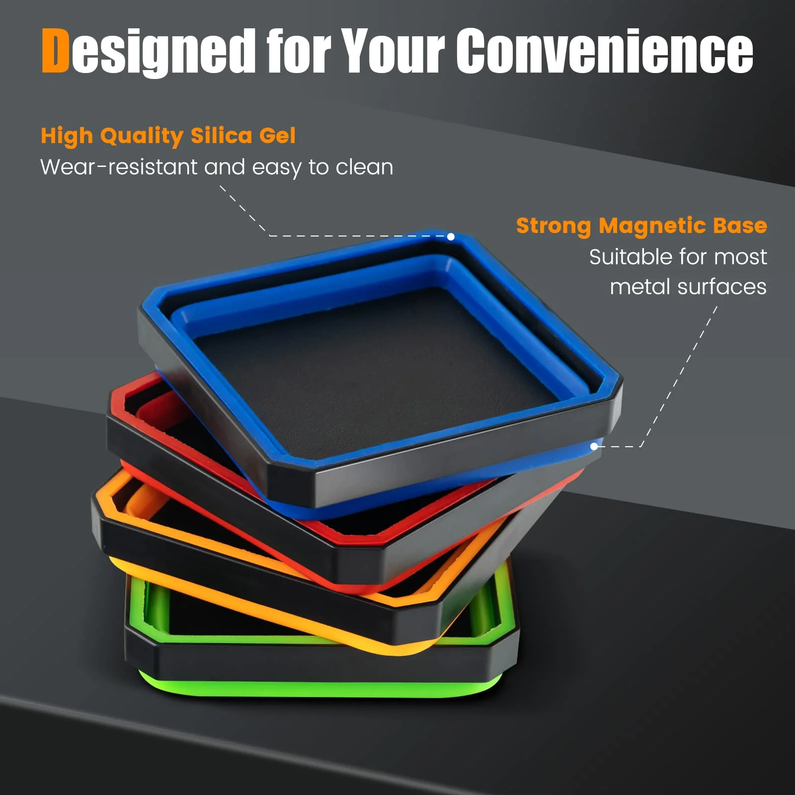 Goplus 4 Pack Collapsible Silicone Parts Bowls for Small Parts - Image 4