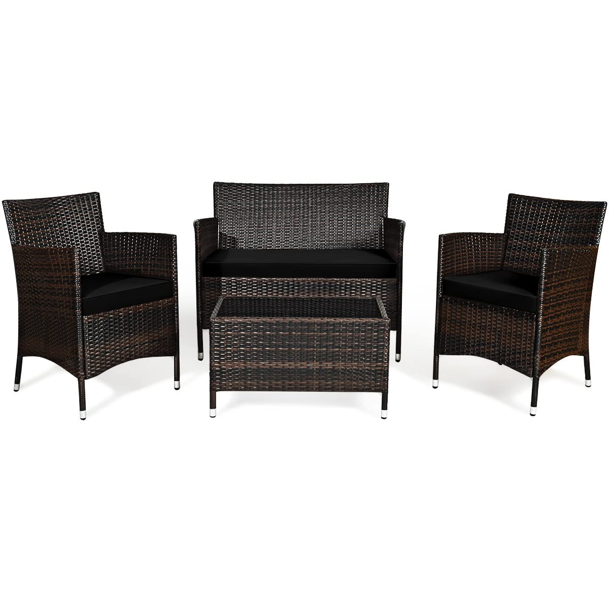Goplus 4-Piece Rattan Patio Set - Image 12