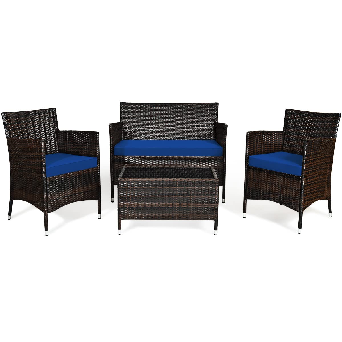 Goplus 4-Piece Rattan Patio Set - Image 13