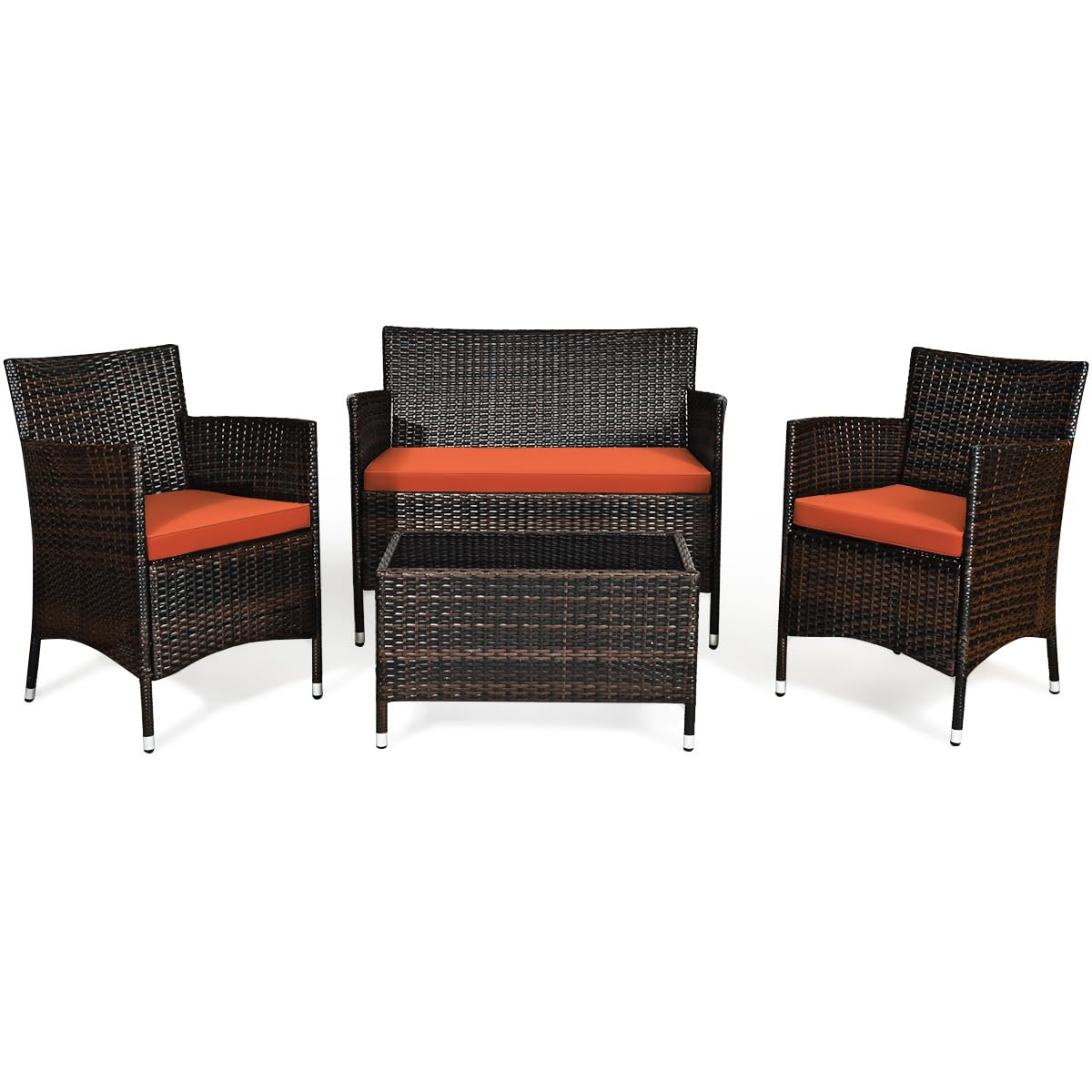 Goplus 4-Piece Rattan Patio Set - Image 14