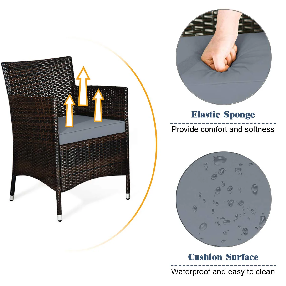Goplus 4-Piece Rattan Patio Set - Image 5