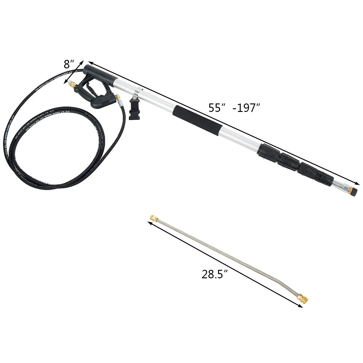 Goplus 4000PSI Commercial Grade Telescoping Pressure Washer Wand - Image 9