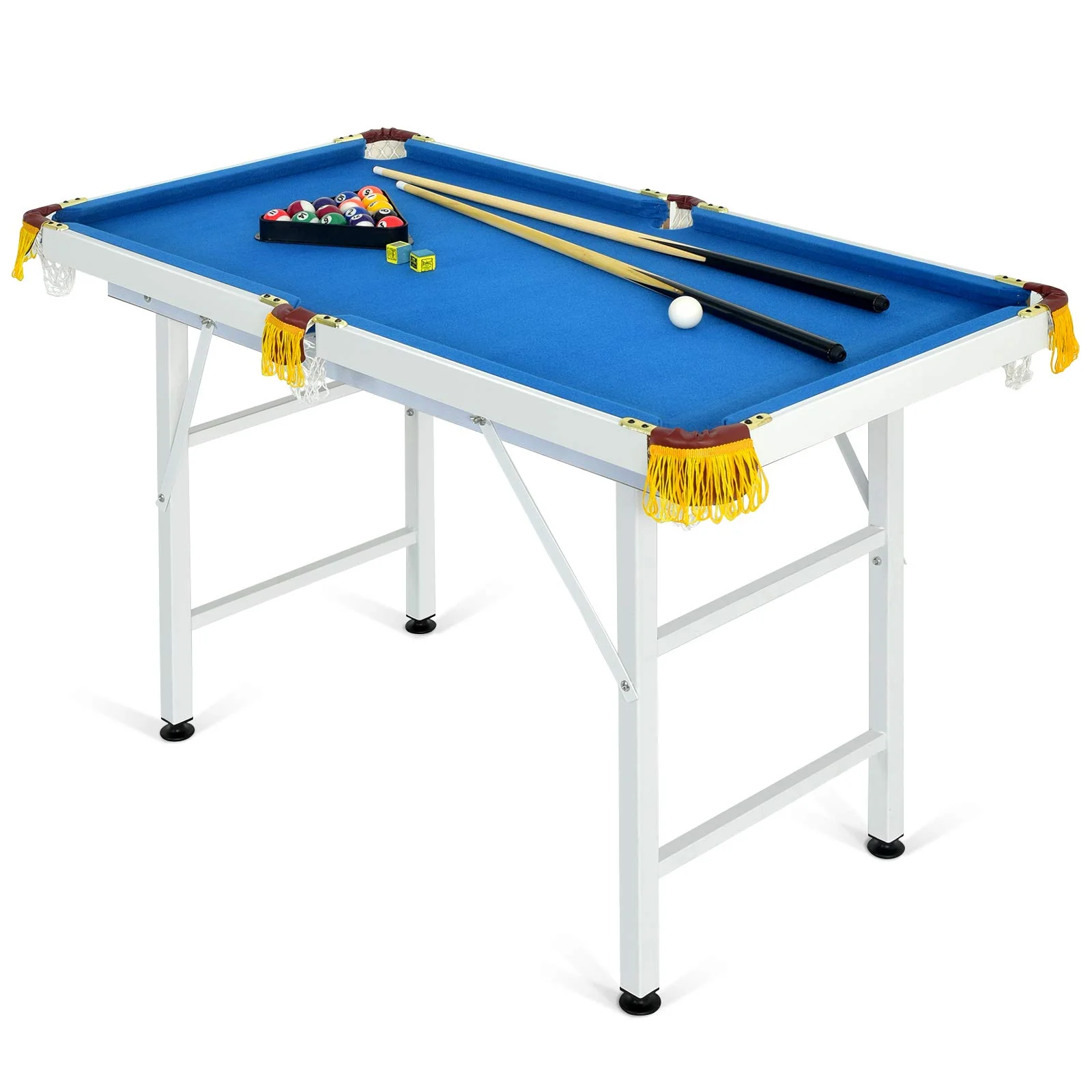 Goplus 48" Foldable Billiards Table Portable Compact Folding Pool Game Table