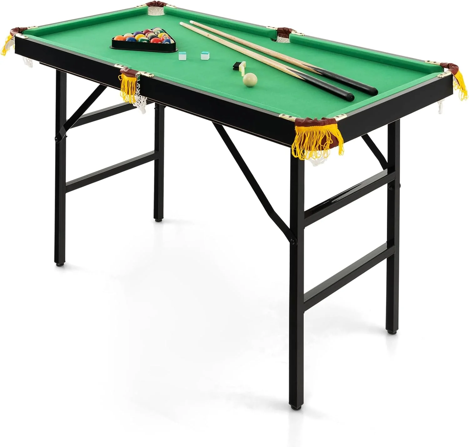 Goplus 48" Foldable Billiards Table Portable Compact Folding Pool Game Table - Image 10