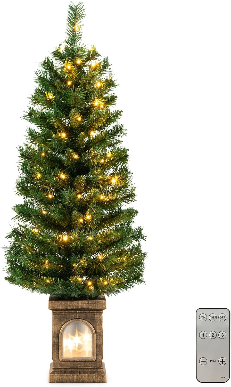 Goplus 4ft Pre-Lit Christmas Tree for Entrances - Image 10