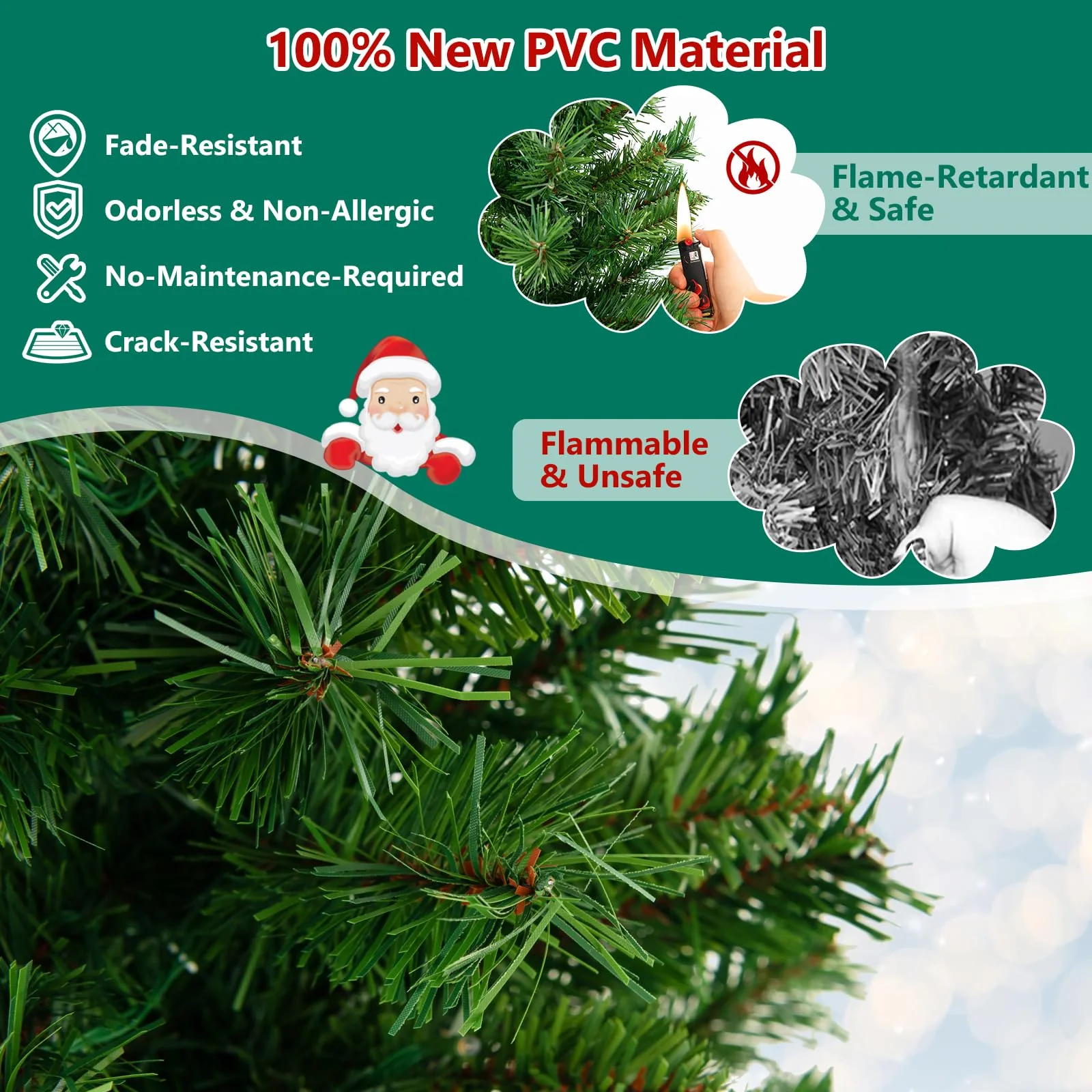 Goplus 4ft Pre-Lit Christmas Tree for Entrances - Image 6