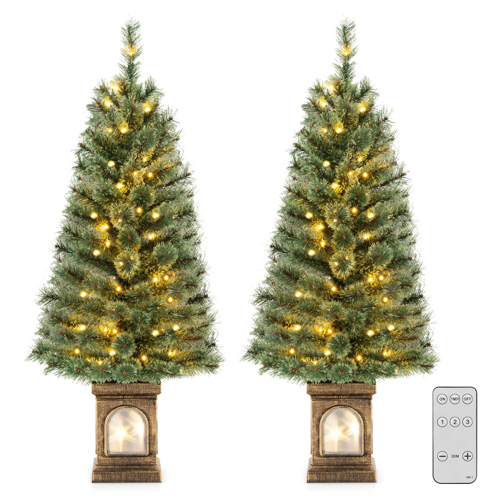 Goplus 4ft Pre-Lit Christmas Tree for Entrances - Image 9