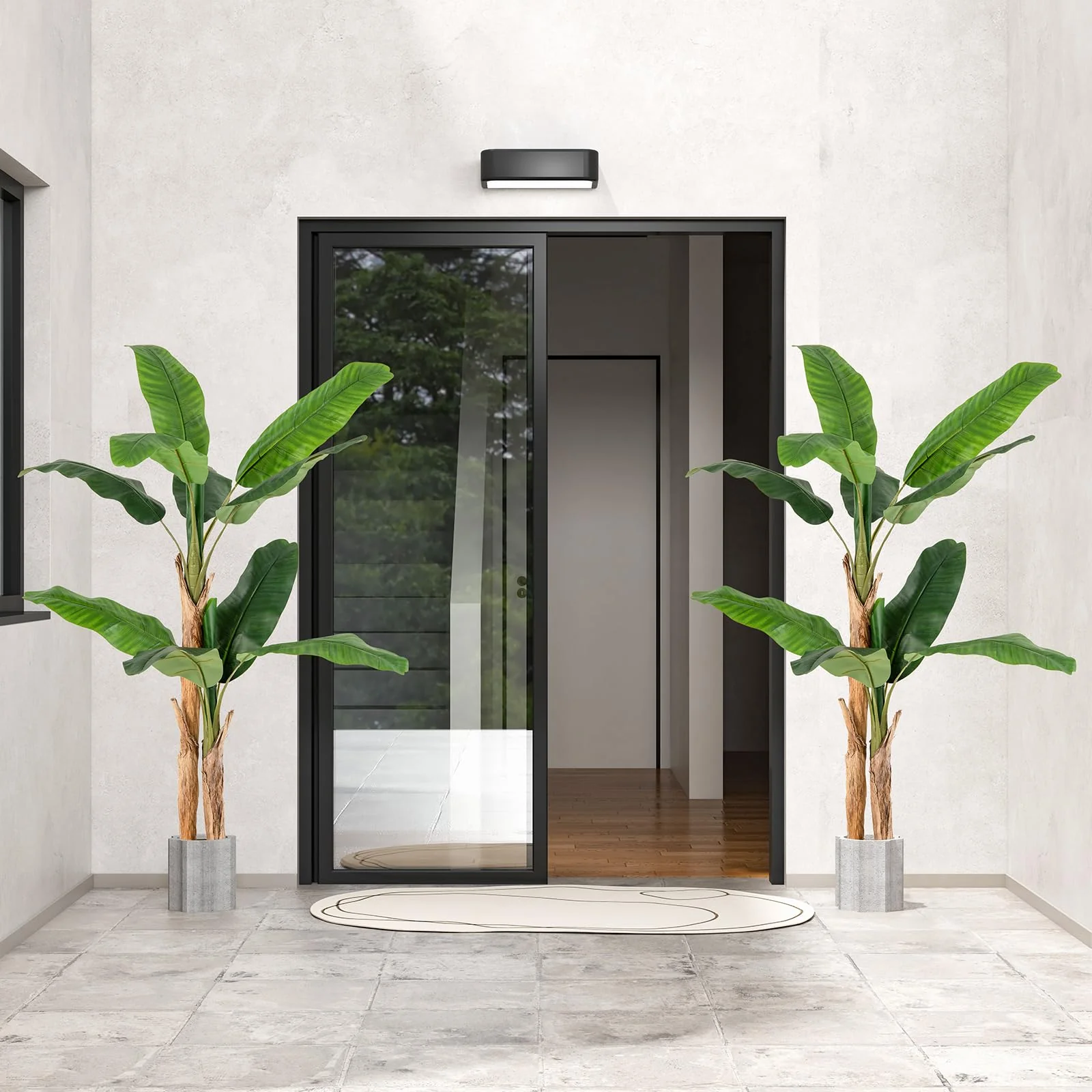 Goplus 5.5 FT Tall Artificial Banana Tree - Image 2
