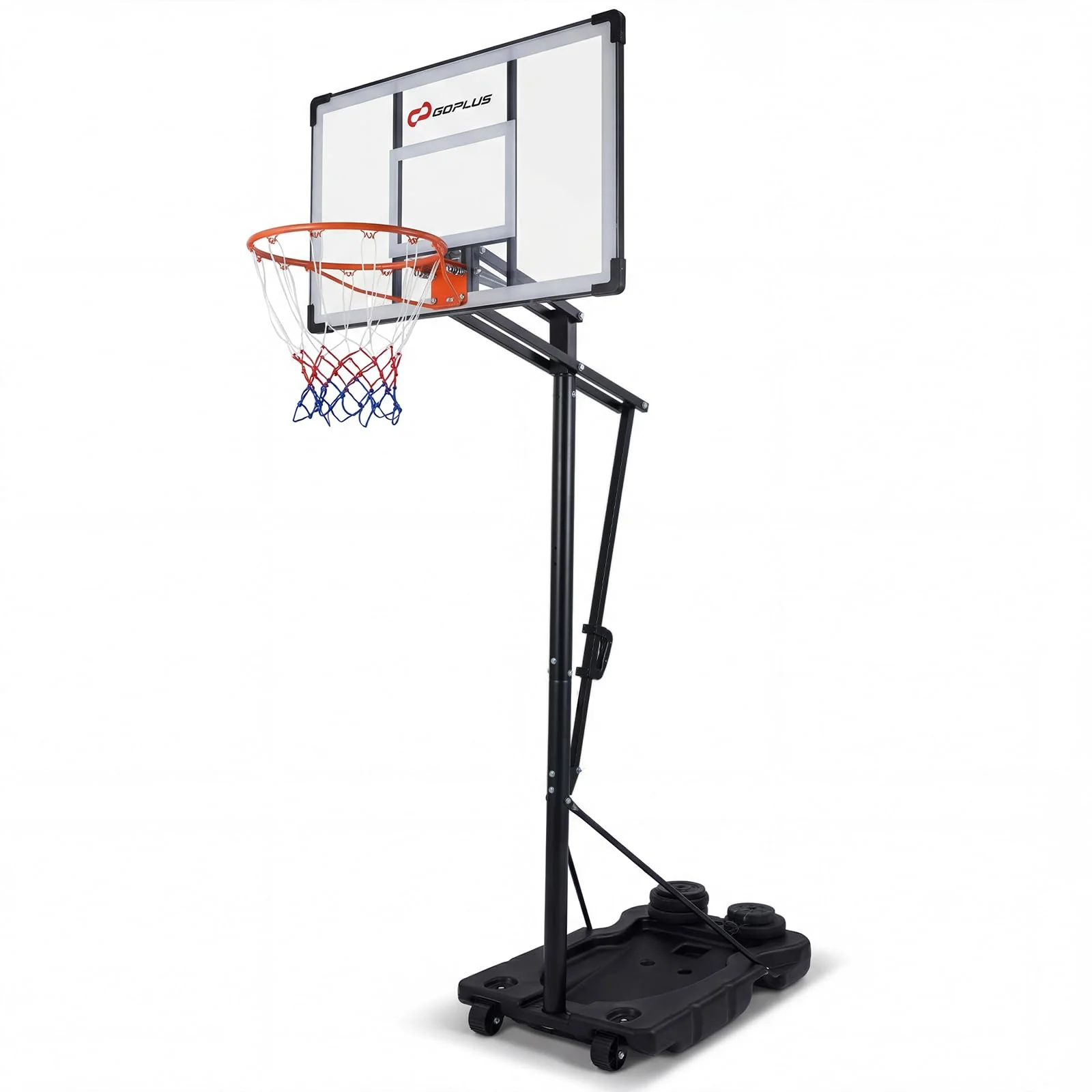 Goplus 5.6-10 FT Adjustable Portable Basketball Hoop Outdoor for Adults Backyard Driveway