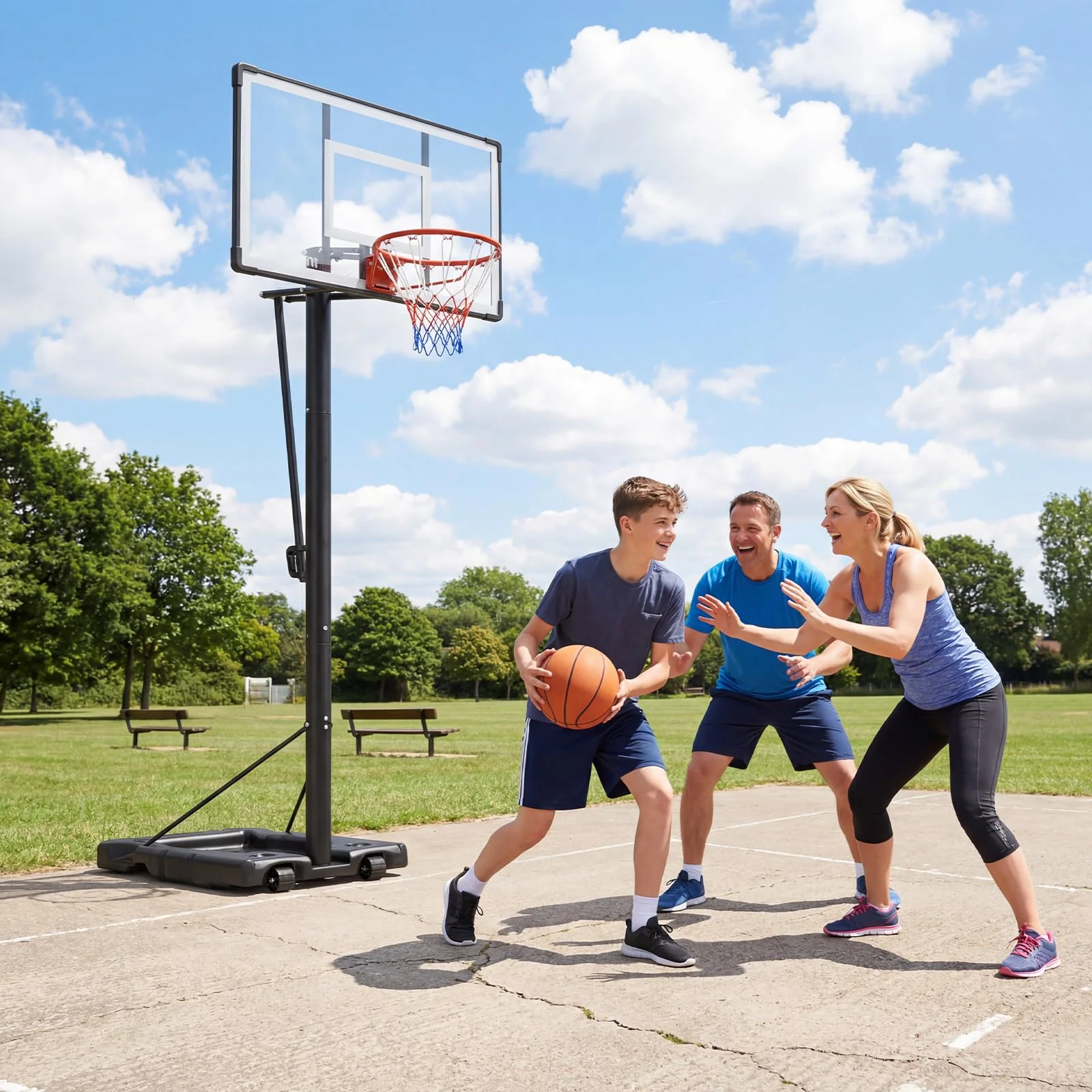 Goplus 5.6-10 FT Adjustable Portable Basketball Hoop Outdoor for Adults Backyard Driveway - Image 6