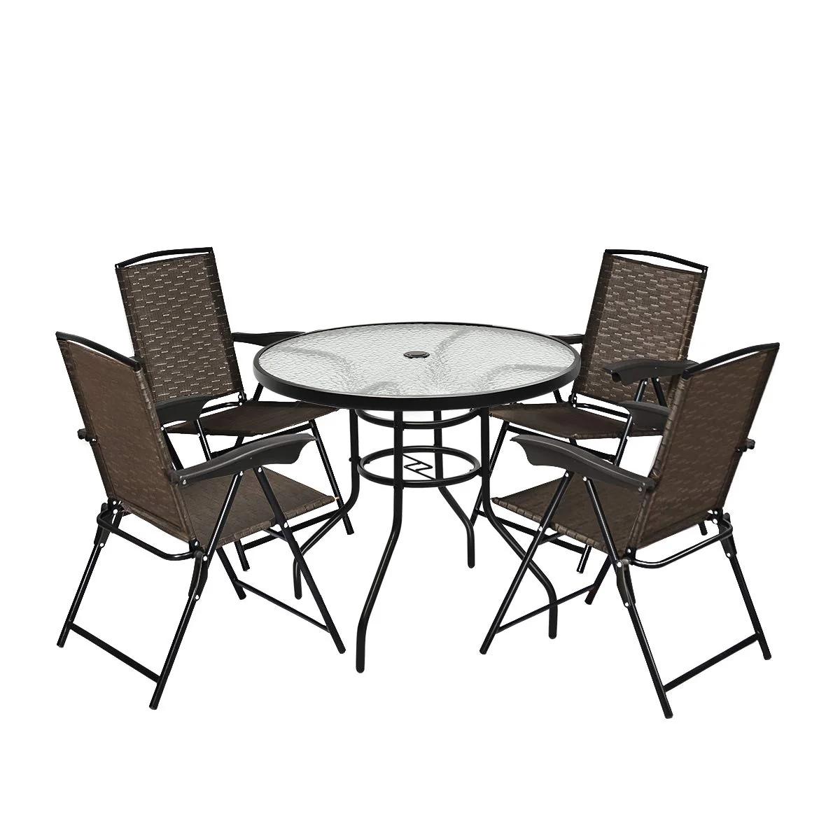 Goplus 5-Piece Bistro Set Outdoor Patio Furniture - Image 10
