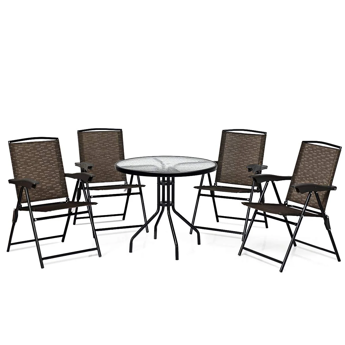 Goplus 5-Piece Bistro Set Outdoor Patio Furniture - Image 5