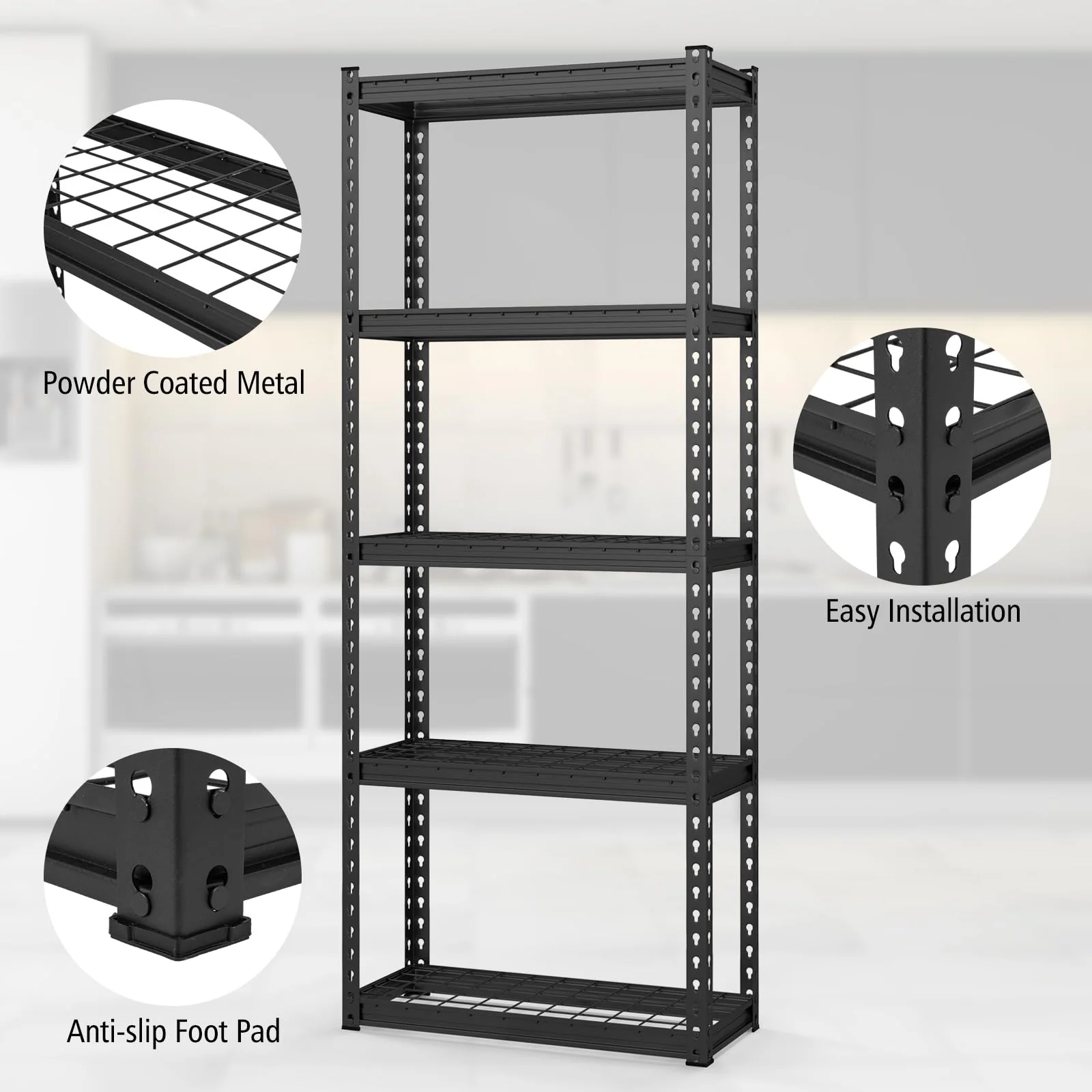 Goplus 5-Tier Metal Shelving Unit - Image 7