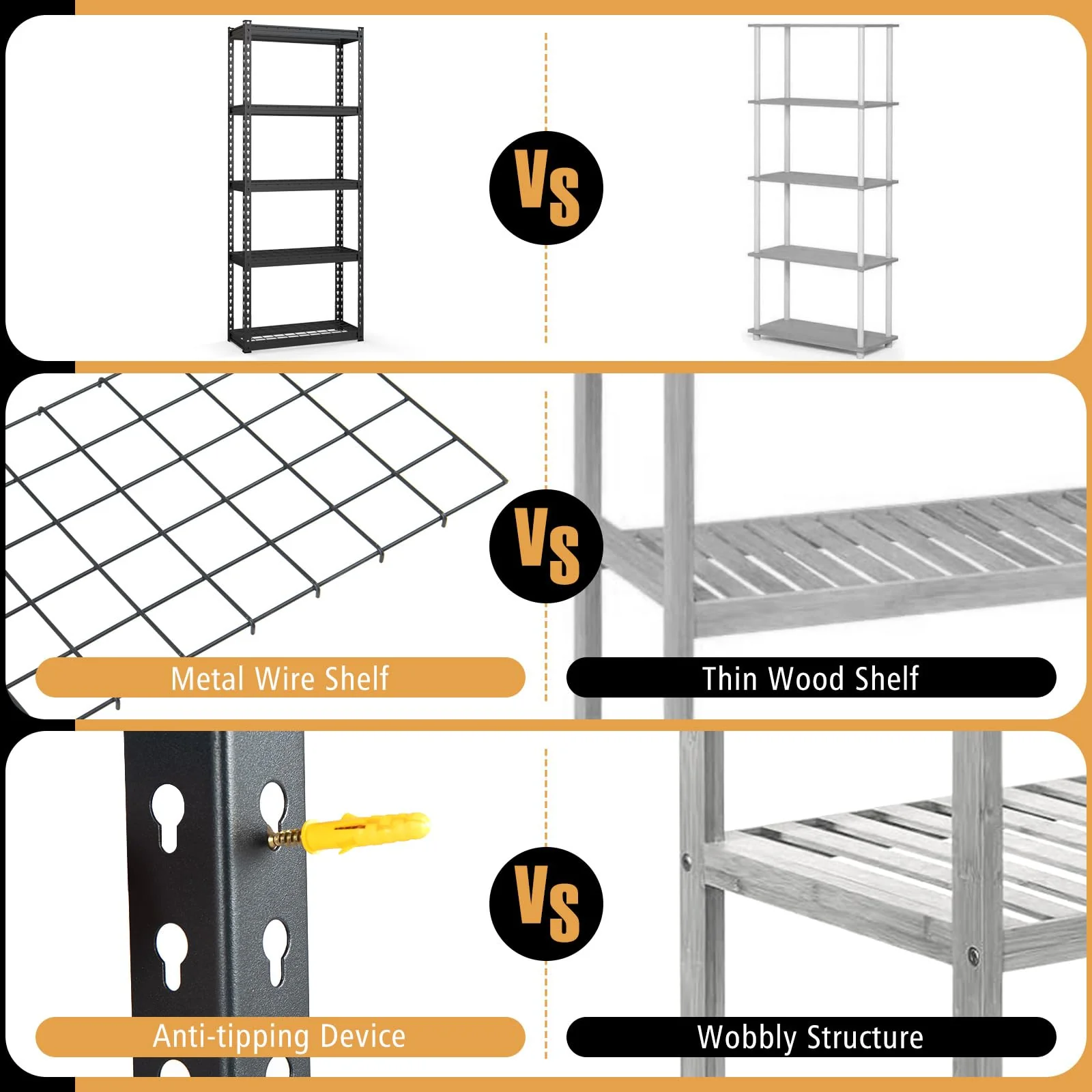 Goplus 5-Tier Metal Shelving Unit - Image 8