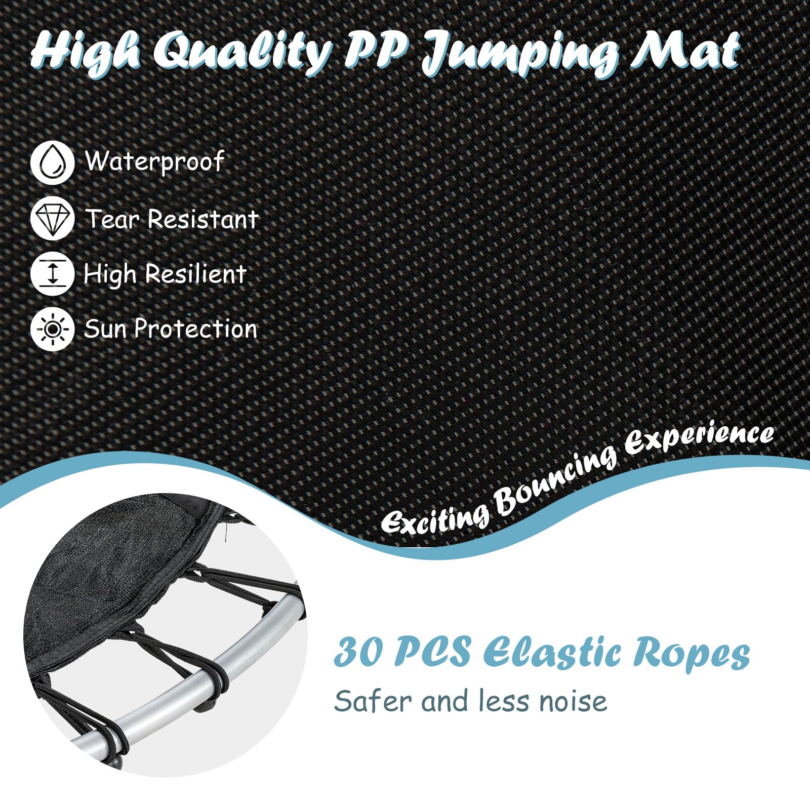 Goplus 55" Trampoline for Kids, 4.6 FT Mini Toddler Trampoline with ASTM Certified, Enclosure Net - Image 6