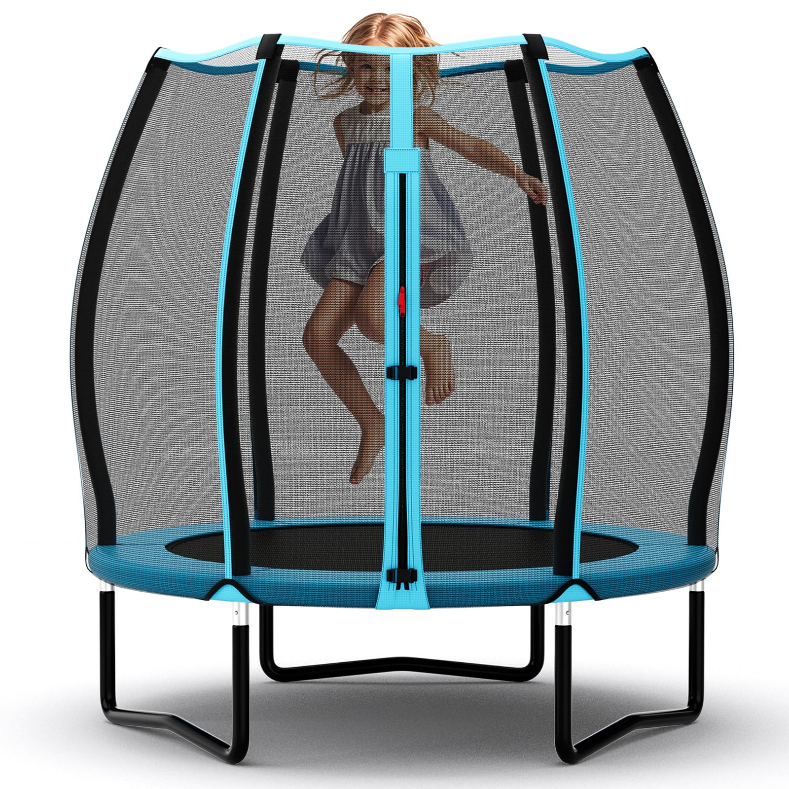 Goplus 55" Trampoline for Kids, ASTM Approved Toddler Mini Trampoline w/Safety Enclosure Net