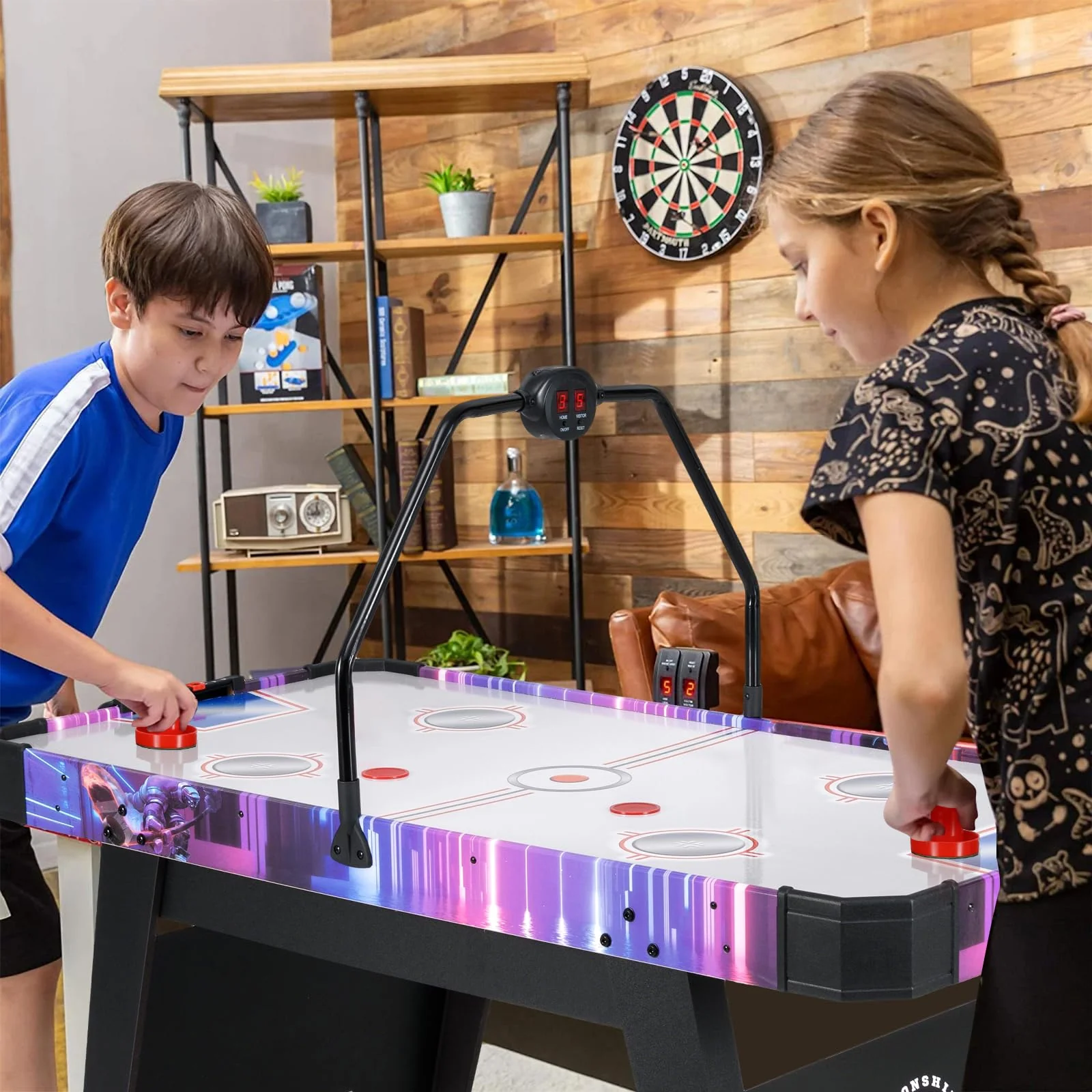 Goplus Air Hockey Arcade Game Table with Digital LED Scoreboard for Home Office - Image 6