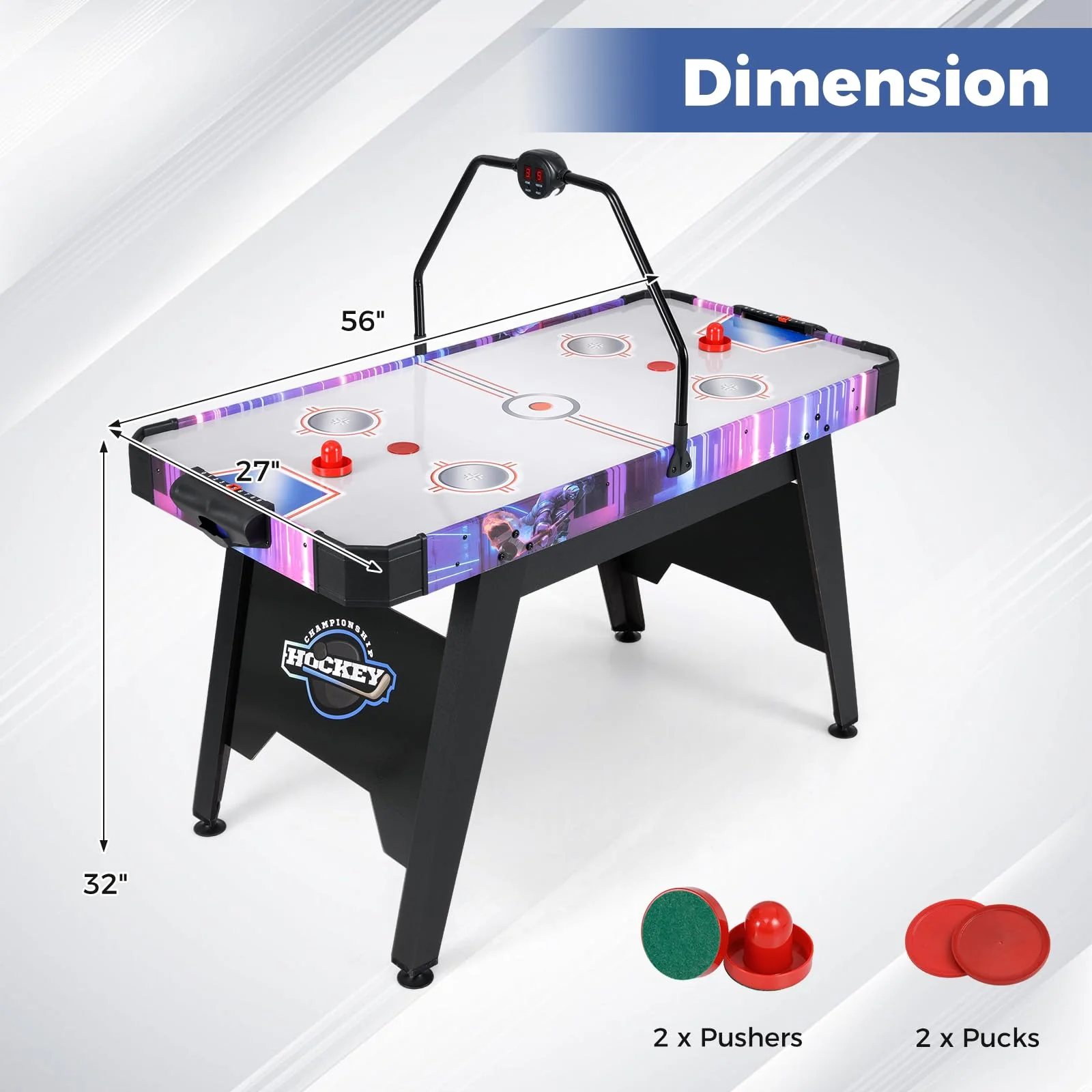 Goplus Air Hockey Arcade Game Table with Digital LED Scoreboard for Home Office - Image 7