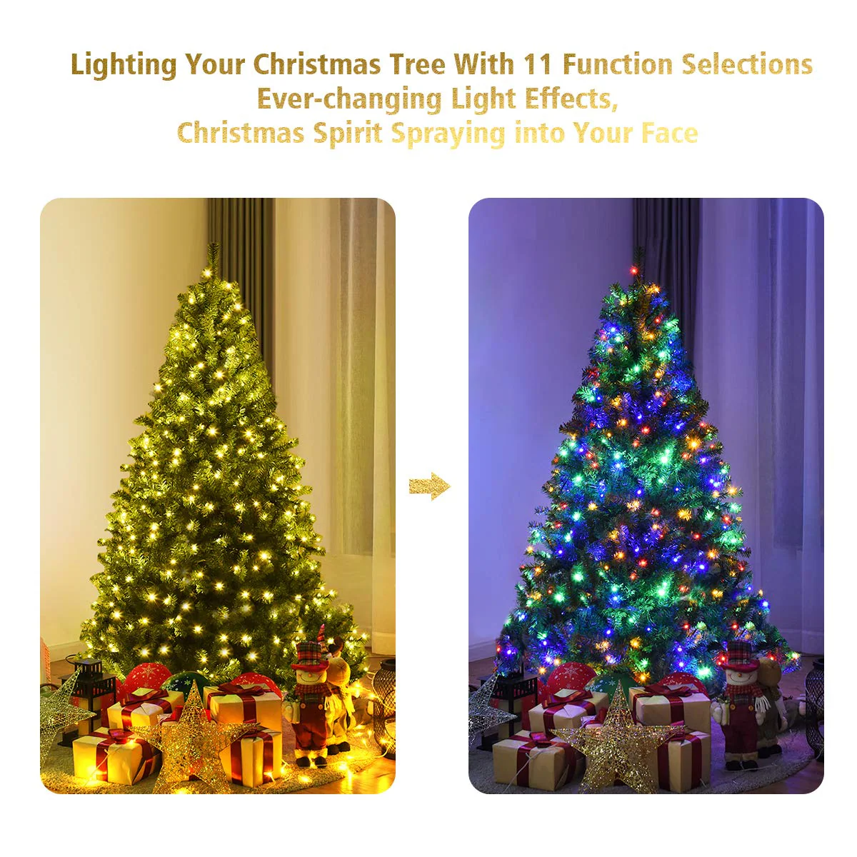 Goplus 5FT Pre-Lit Artificial Christmas Tree - Image 7
