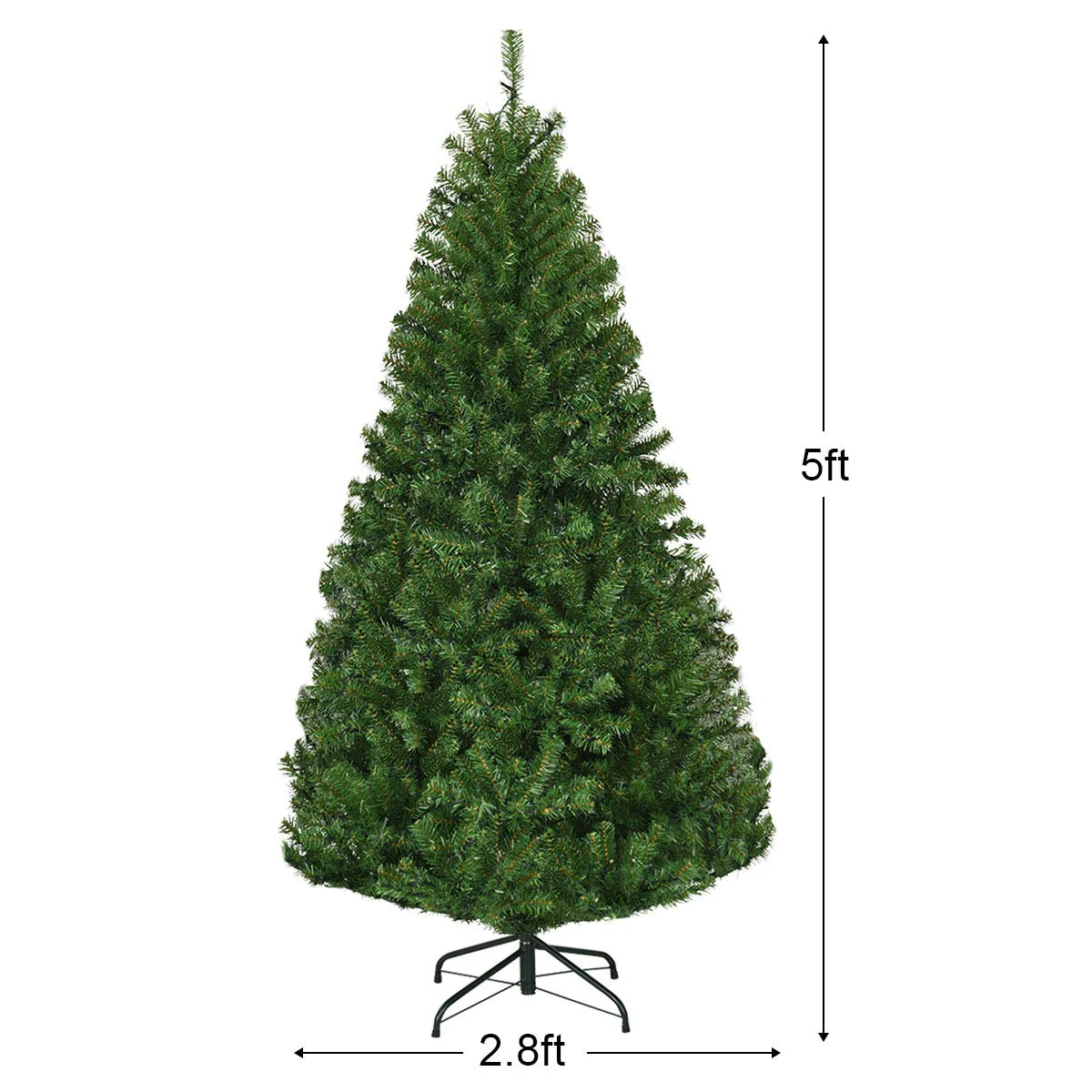 Goplus 5FT Pre-Lit Artificial Christmas Tree - Image 9