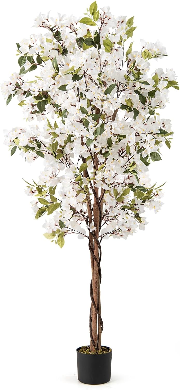 Goplus 6 FT Bougainvillea Artificial Tree Artificial Plants for Indoor Decor - Image 11