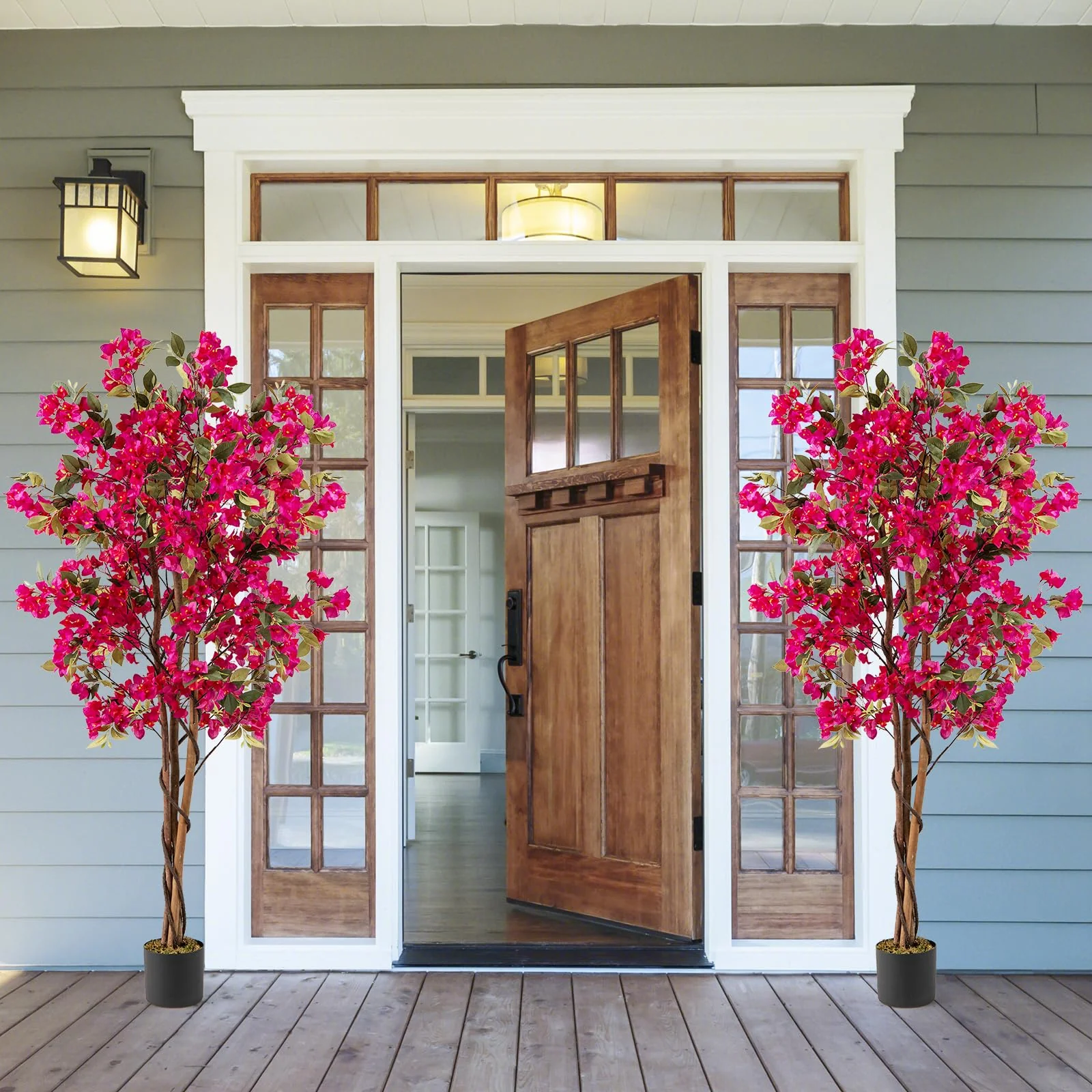 Goplus 6 FT Bougainvillea Artificial Tree Artificial Plants for Indoor Decor - Image 2