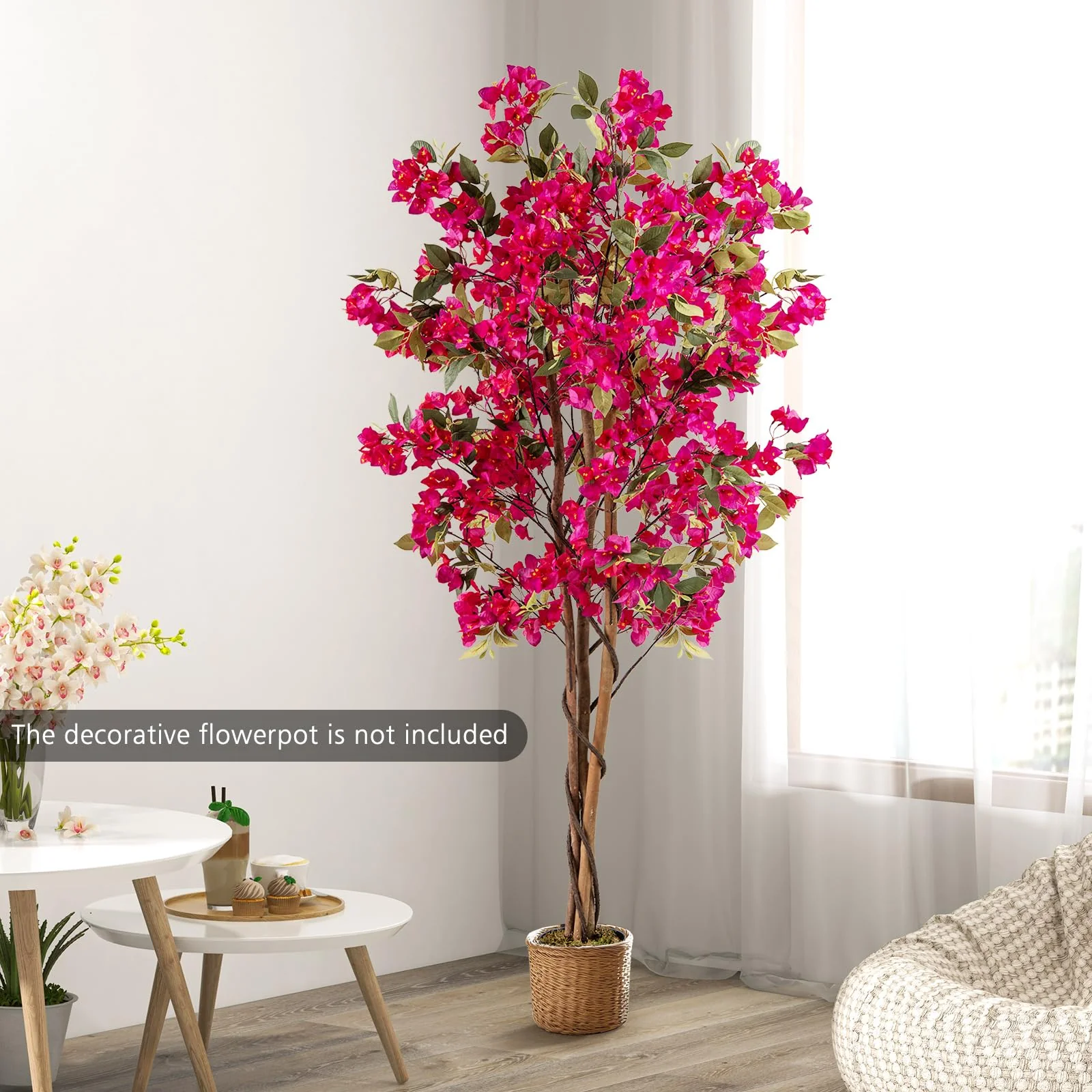 Goplus 6 FT Bougainvillea Artificial Tree Artificial Plants for Indoor Decor - Image 8