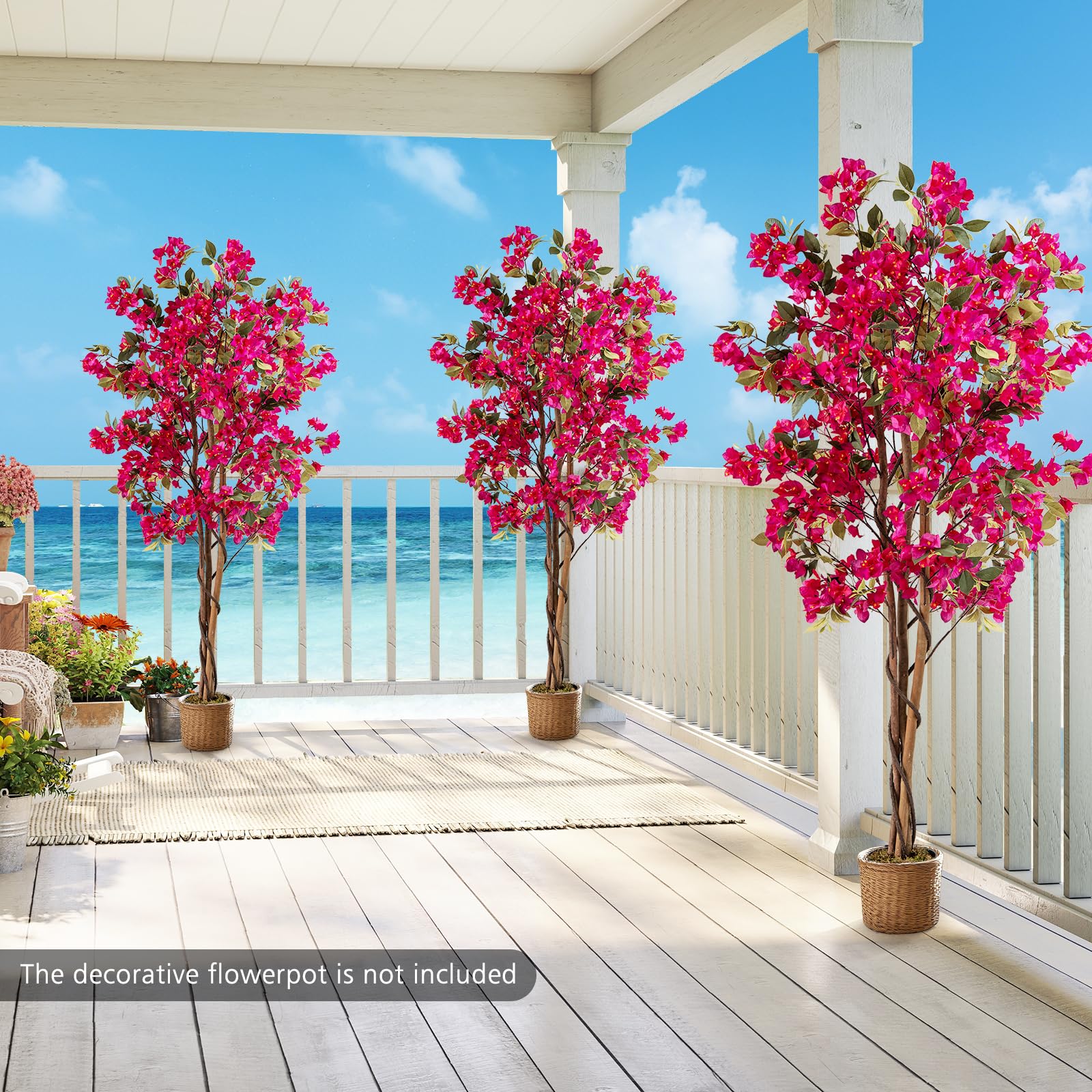 Goplus 6 FT Bougainvillea Artificial Tree Artificial Plants for Indoor Decor - Image 9