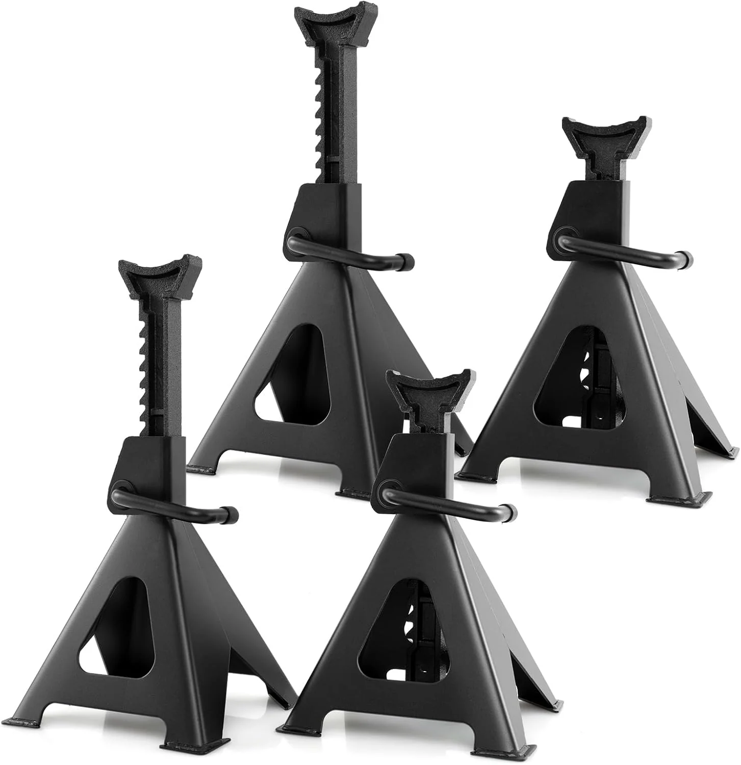 Goplus 6 Ton (13,000 lbs) Capacity Jack Stands, Heavy Duty Metal Car Lifting Stands with 14”-23” Adjustable Height, Self-Locking Floor Jack Stands - Image 9