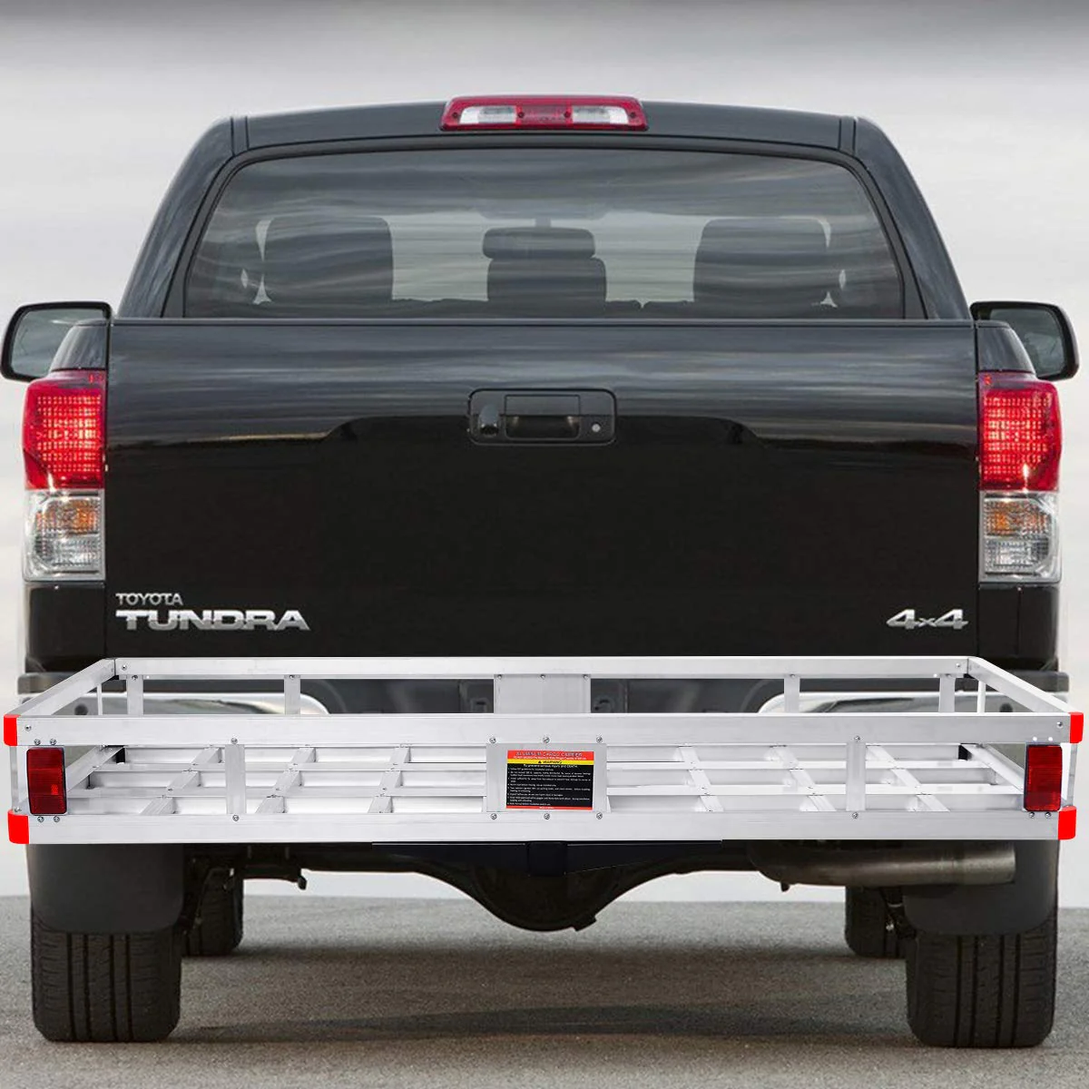 Goplus 60" x 22" Hitch Mount Cargo Carrier, Aluminum Luggage Basket Rack Fits 2" Receiver - Image 3